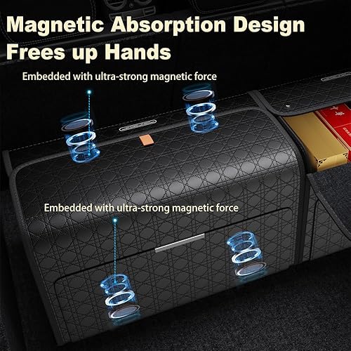 Miniatura 3 de Organizadores de maletero de doble capa, soluciones de almacenamiento de automóvil de doble puerta y zapatos de tacón alto para SUV, sedanes,