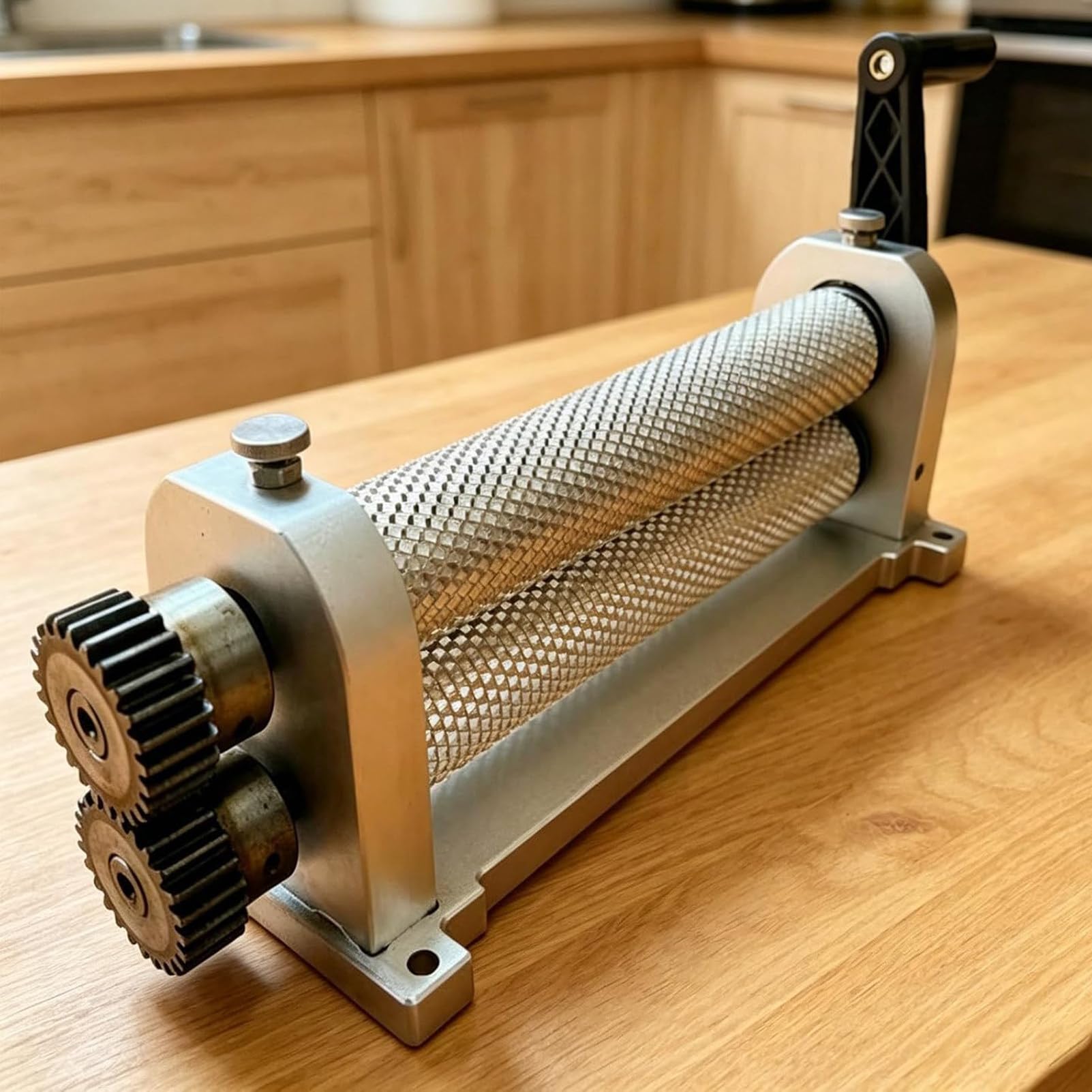 NzEupno Beeswax Comb Foundation Roller, Aluminum Alloy Sheet Roller with 4.9 Mm /5.1 Mm /5.4 Mm Honeycomb Stamper for Beekeeping, Equipment Beekeepers 5.4mm