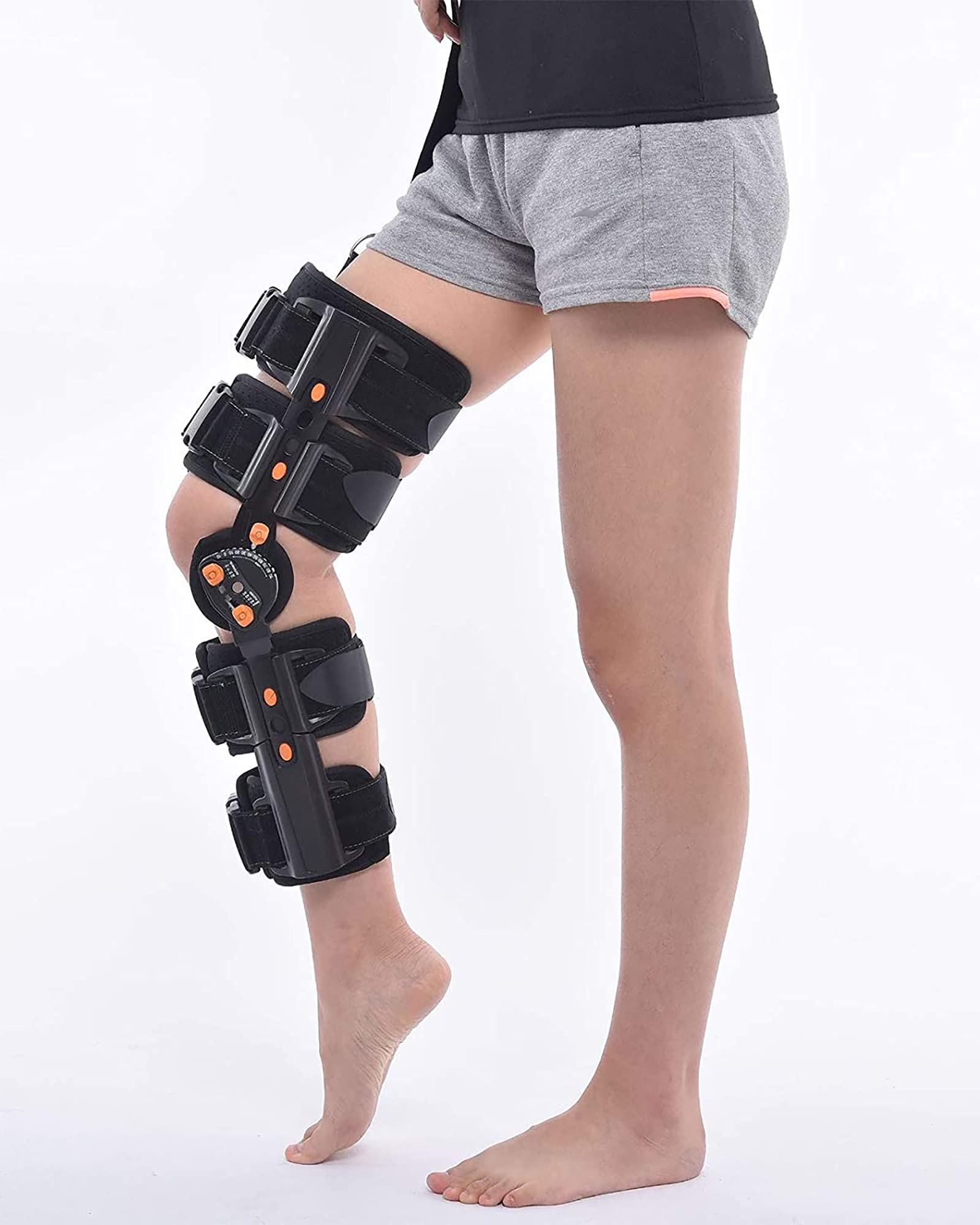 Supporto di Fissaggio Articolare Regolabile, Ortesi A 12 Fori, Tutore Fisso Mobile per Allenamento delle Gambe, Ginocchiere per Riabilitazione del Menisco.