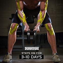 Hampton Adams | As Seen on Shark Tank | Elastic Kinesiology Tape (Bulk Roll) | 135ft Uncut | Supports & Protects Muscle Wrist Knee Shoulder Back Plantar Fasciitis | Waterproof Hypoallergenic (Yellow)