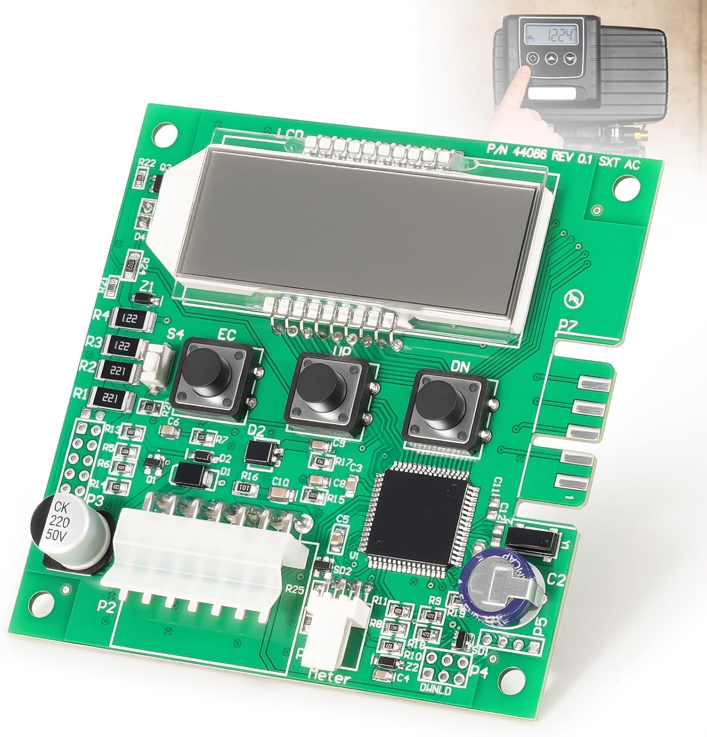 Timer Circuit Board Compatible with Fleck 5600 ProFlow 2510 9100 SE SXT - Replace 61672-0201 42196 40283 FL40283, Timer Board PCB for Water Softener Valve, Digital Control Valve Circuit Board