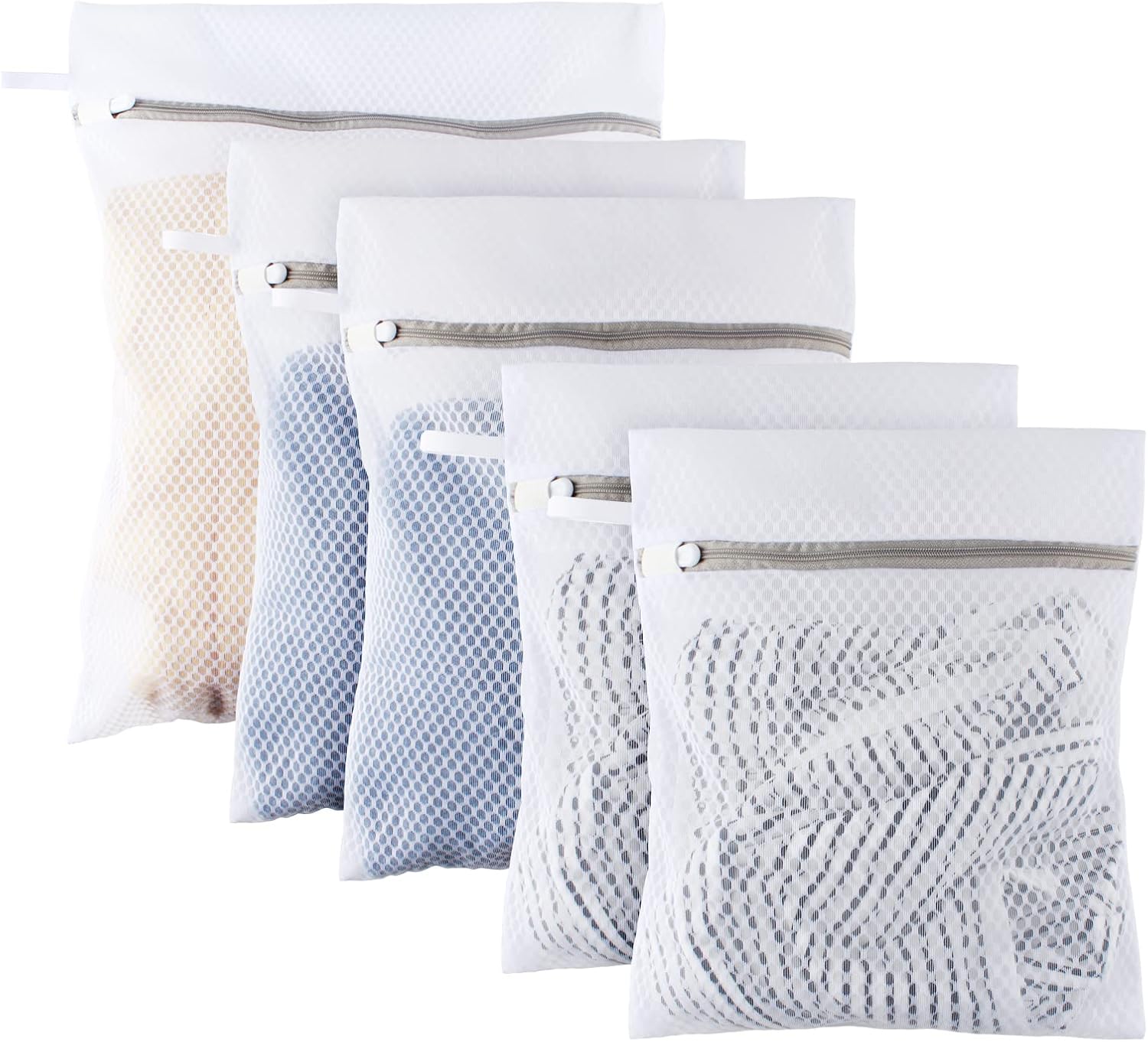 Lingerie Bags with Hanging Loop 5Pack MDSXO Mesh Laundry Bags for Washing