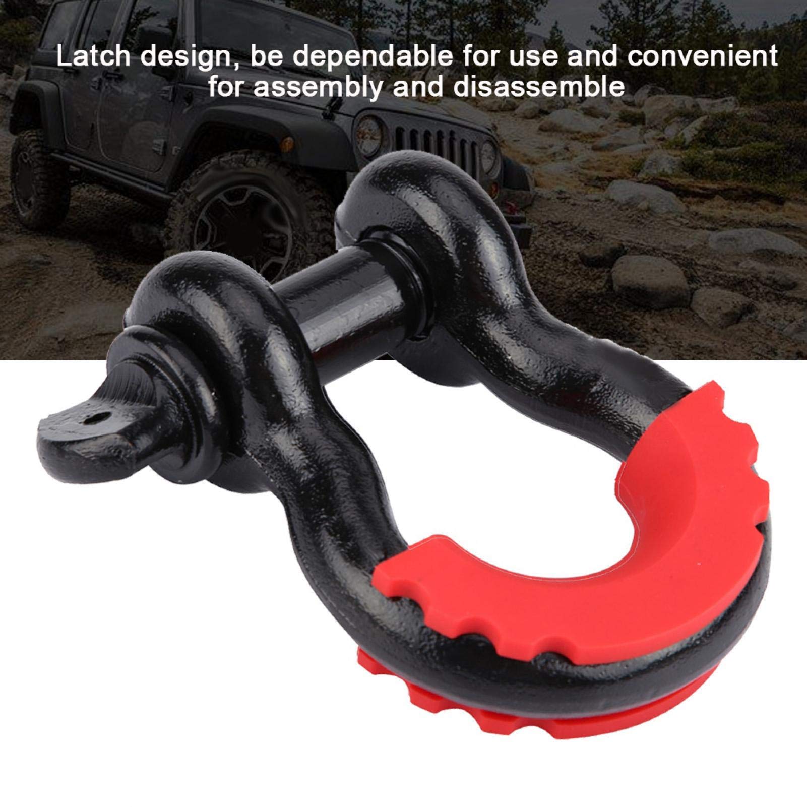 Schäkel D-Ring Verzinkt – 2T Zuglast, Für ATV/UTV, Abschleppen & Bergung, Inkl. Montageschäkel