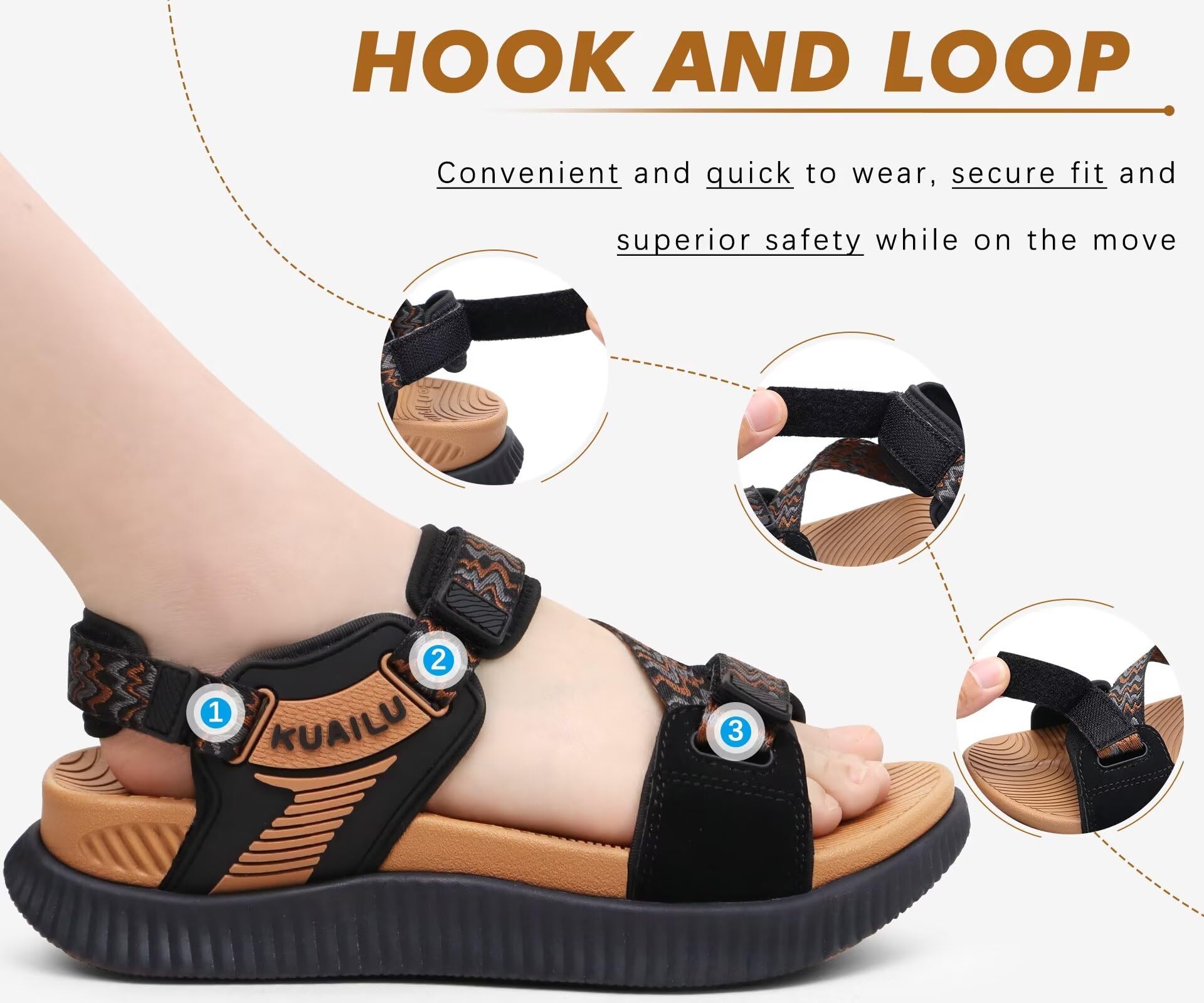 KuaiLu Sandali Trekking Donna Comode Sportivi Sandalo Ortopediche Estive