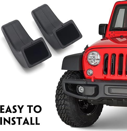 Miniatura 4 de DKMGHT Cubiertas de gancho de remolque de parachoques de fábrica para Jeep Wrangler JK JL Gladiator TJ, protector de gancho de remolque rojo Jeep