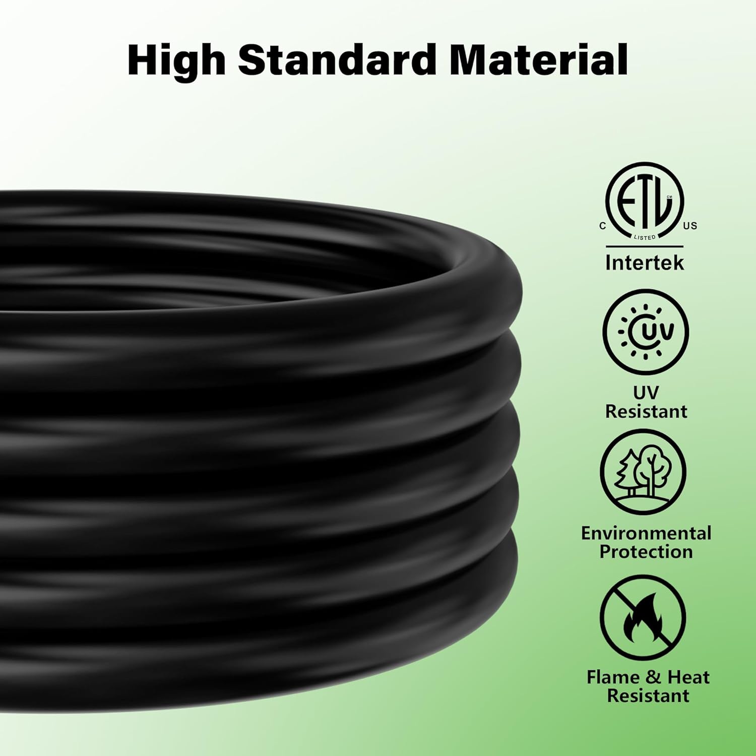 3 Prong Dryer Extension Cord 50 FT, NEMA 10-30P to NEMA 10-30R, STW, 10AWG, Heavy Duty Cord, for Dryer Power Extension and Level 2 EV Charging, 30Amp, 250V, 10-AWG Gauge, ETL Listed