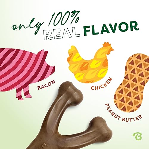 Vista 39 de Benebone Wishbone - Juguete masticable duradero para perros masticadores agresivos, cacahuete real, fabricado en Estados Unidos, gigante