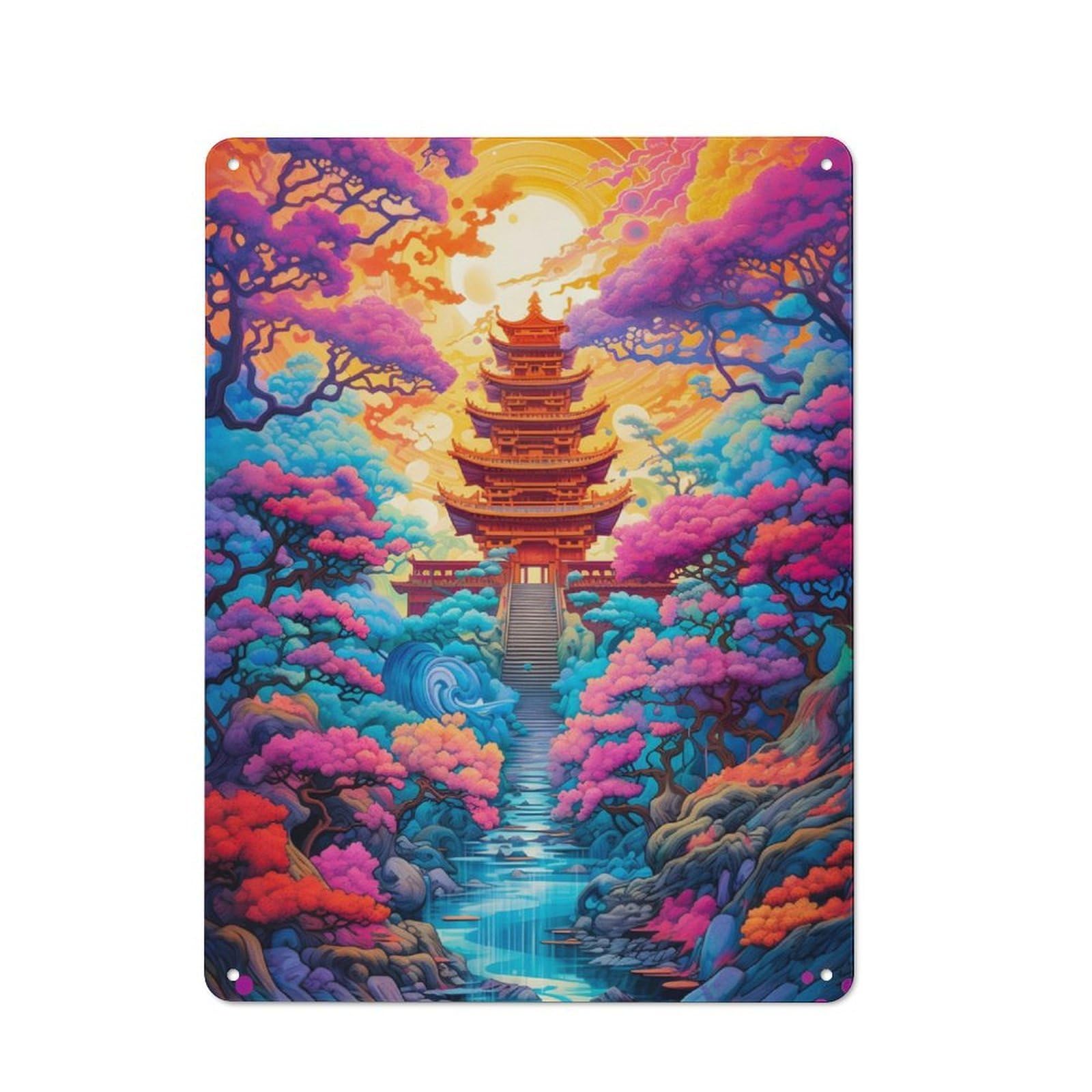 Junmoney Fantasy Japan 05 Metal Plaque 40X30cm With For Workshop Wall, Retro Decor, For Garage, Workshop And Man Cave Decoration