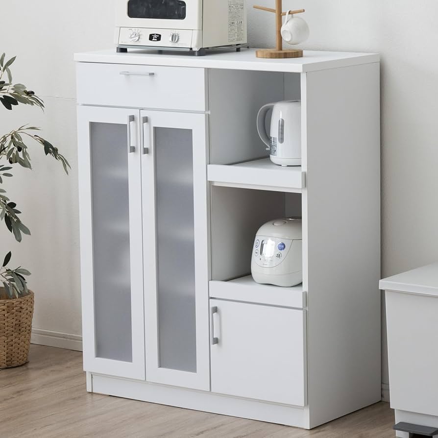 Amazon｜タンスのゲン キッチンカウンター 幅90cm 大川家具 ダイニング