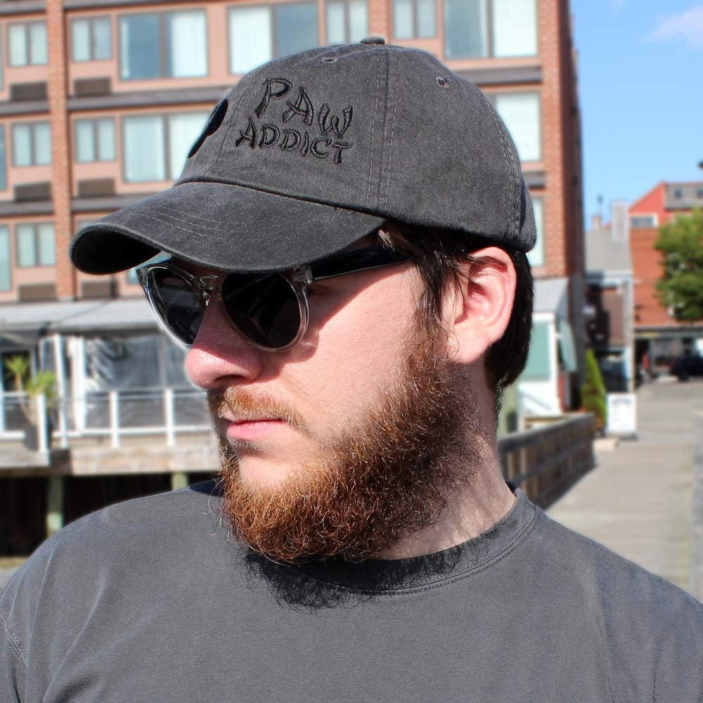 PawAddict Unique Custom Embroidered 5-Heart Paw - Unisex Vintage Washed Baseball Cap | Military Cap - Image 8