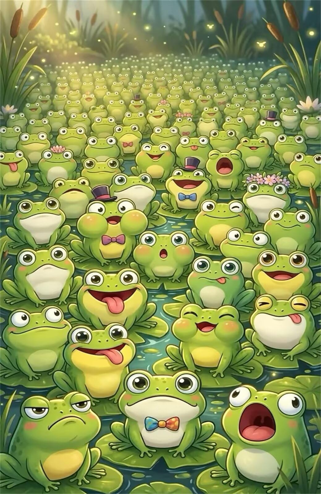 Puzzle 5000 Pezzi, Puzzle per Adulti Simpatica Rana Cartoni Animati 156x105 cm, Impossibile Difficile Puzzles Impegnativo Come Regalo e Decorazione per Pareti