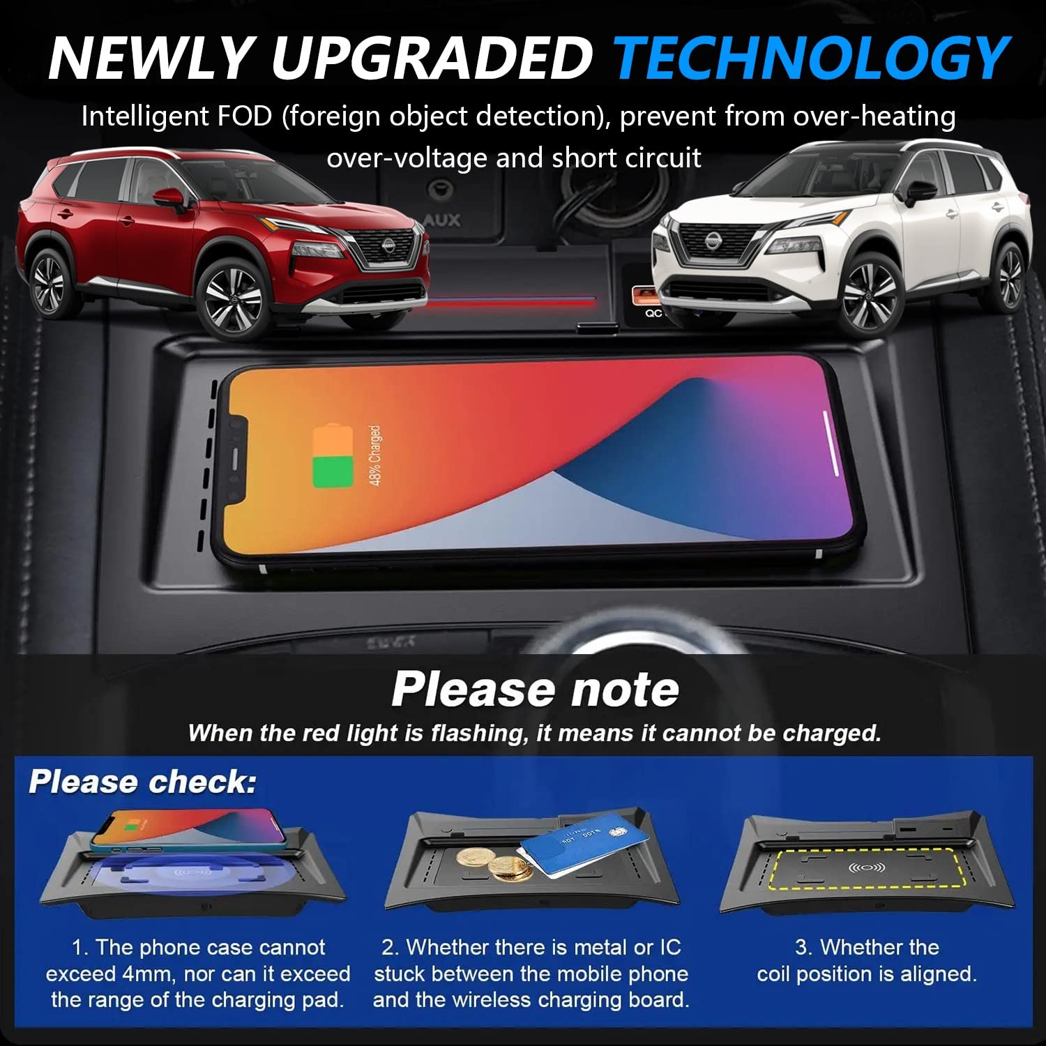 Amazon.co.jp: 2022革新版 車載 ワイヤレス充電器 日産 ニッサン