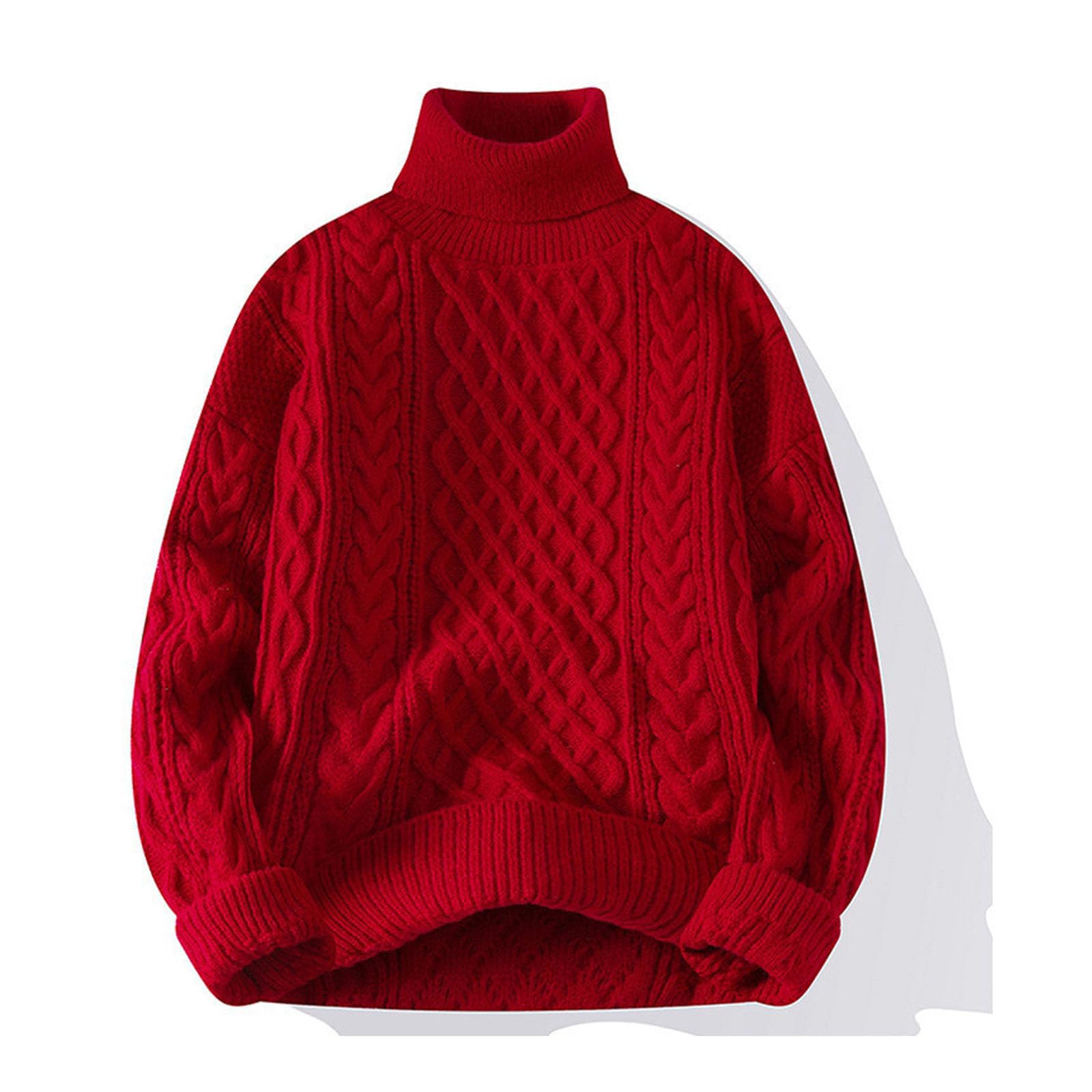 Womens Cable Knit Turtleneck Sweater Chunky Oversized Warm Pullover Soft Cozy Thick Fall Winter Business Casual Top