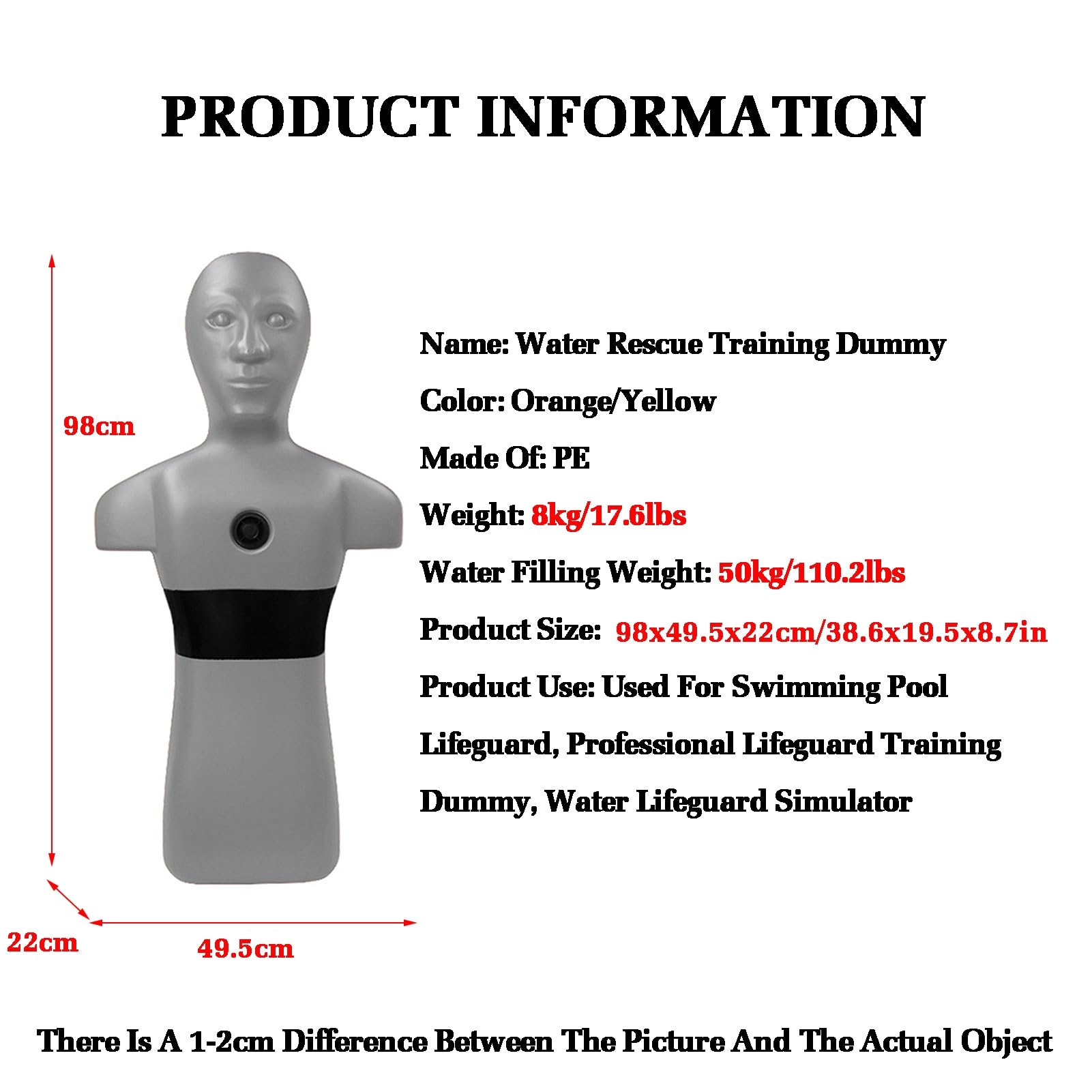 Chupete de entrenamiento para seguridad en el agua, diseño de drenaje rápido para adolescentes y adultos