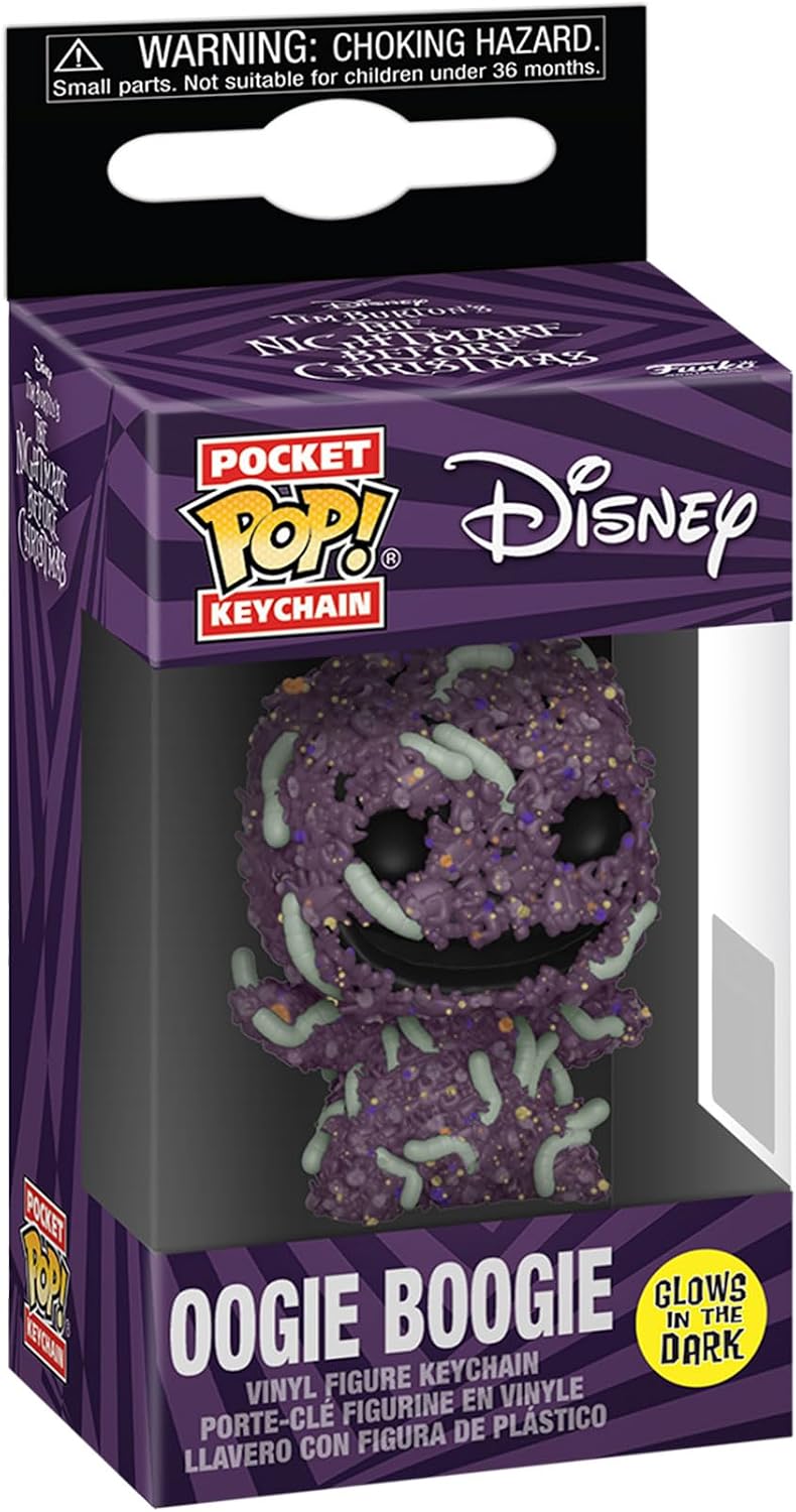 Funko Pop! Keyring The Nightmare Before Christmas - Oogie - (Bugs) - Glow in the Dark - TNBC Novelty Keyring - Collectible Mini Figure - Stocking Filler image 2