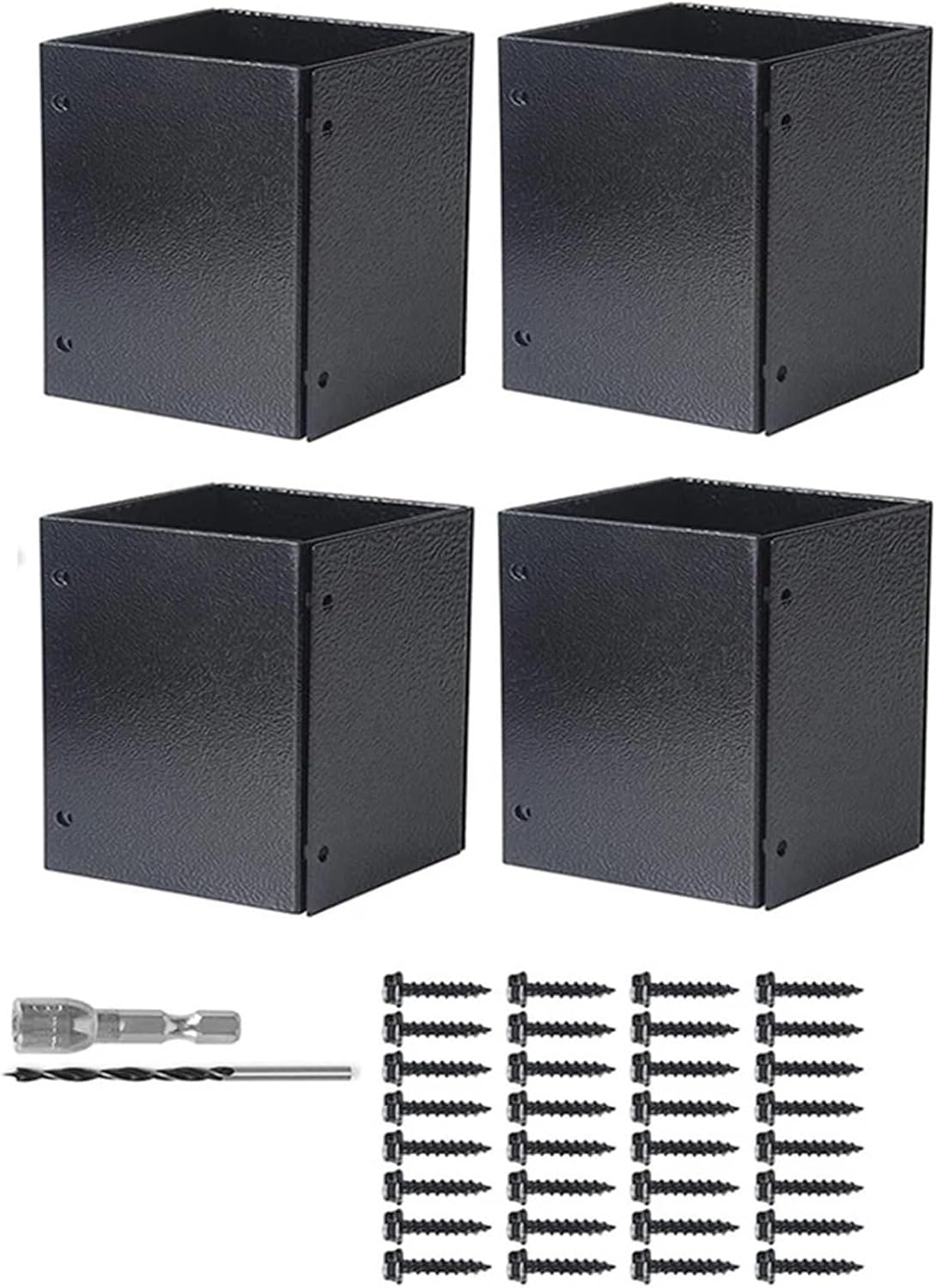 Column Protect Cover Adjustable Metal Post Protector Cover Waterproof Protection Rust-Proof for Mailboxes Fences Fits 3.3"-6"(2pcs)