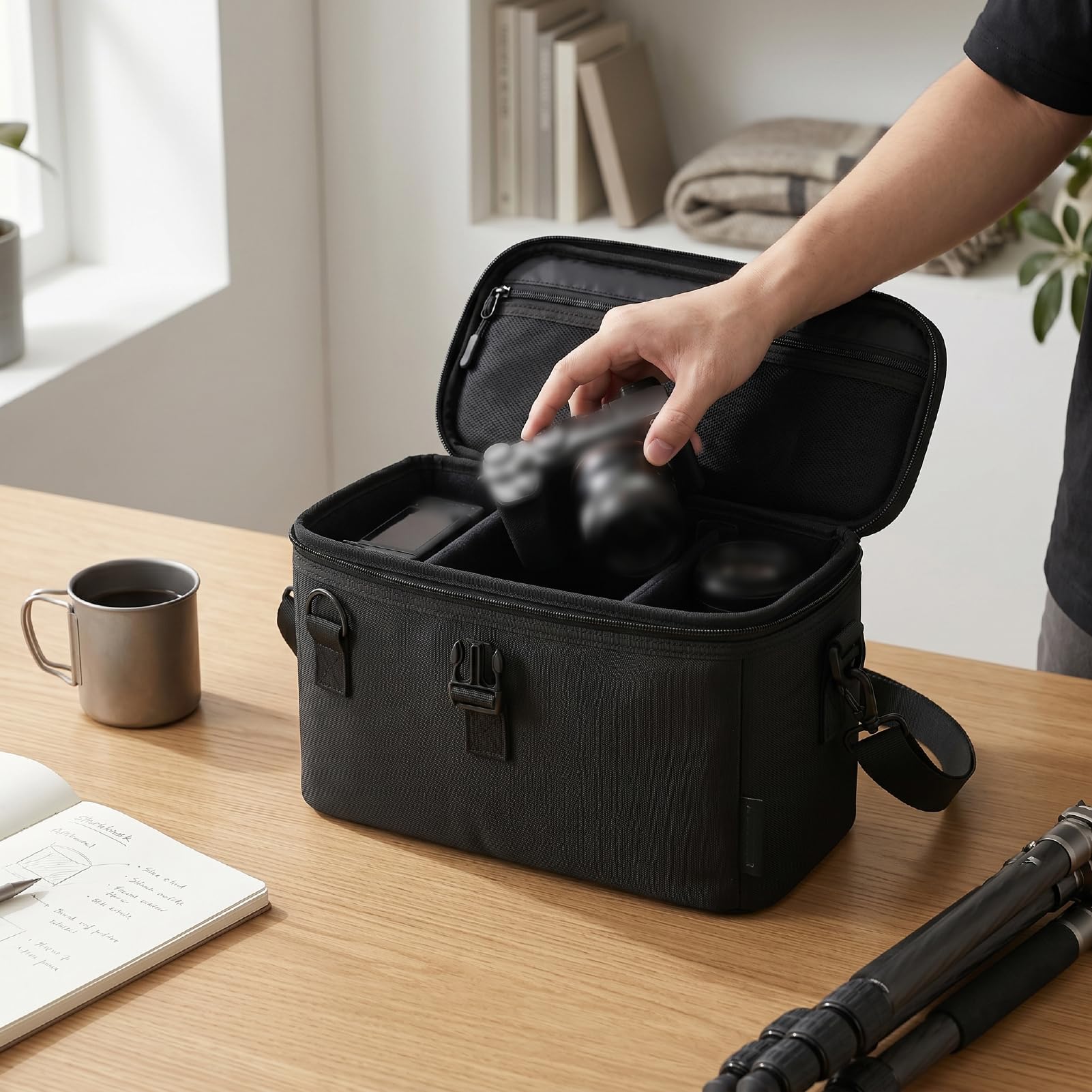 Dpofirs Custodia Protettiva per Console in EVA con Spazio di Archiviazione a Doppio Strato per Controller di Gioco 2 e Borsa da Viaggio per Accessori