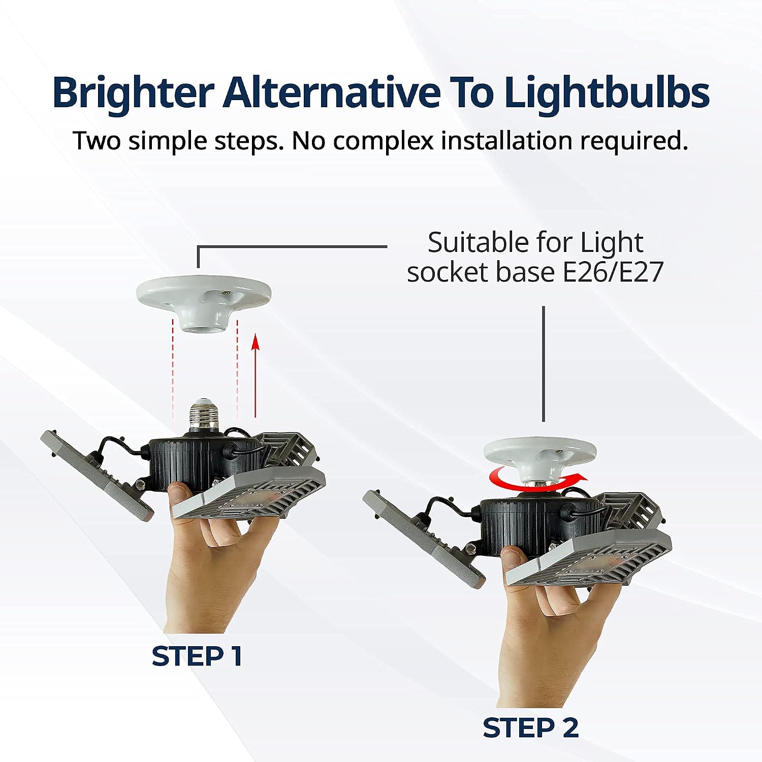 Bell+Howell Triburst with Motion Sensor Triburst High Intensity Lighting with 144 LED Bulbs, Multi-Directional Triple Panel, Lights for Indoor and Outdoor