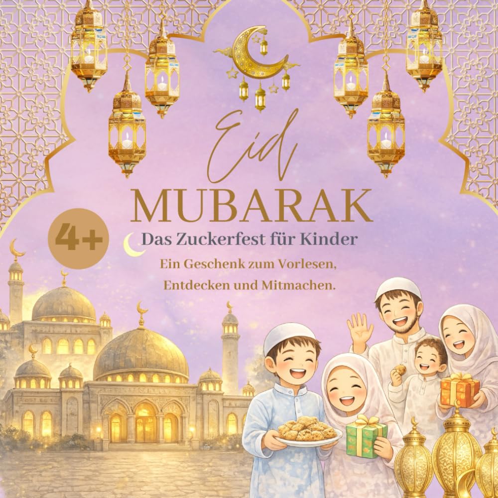 Eid Mubarak - Das Zuckerfest für Kinder: Geschichten- und Mitmachbuch zum Zuckerfest – Ramadan & Eid für Kinder ab 4 Jahren mit Rätseln, Ausmalbildern, Rezepten und Familienaktivitäten