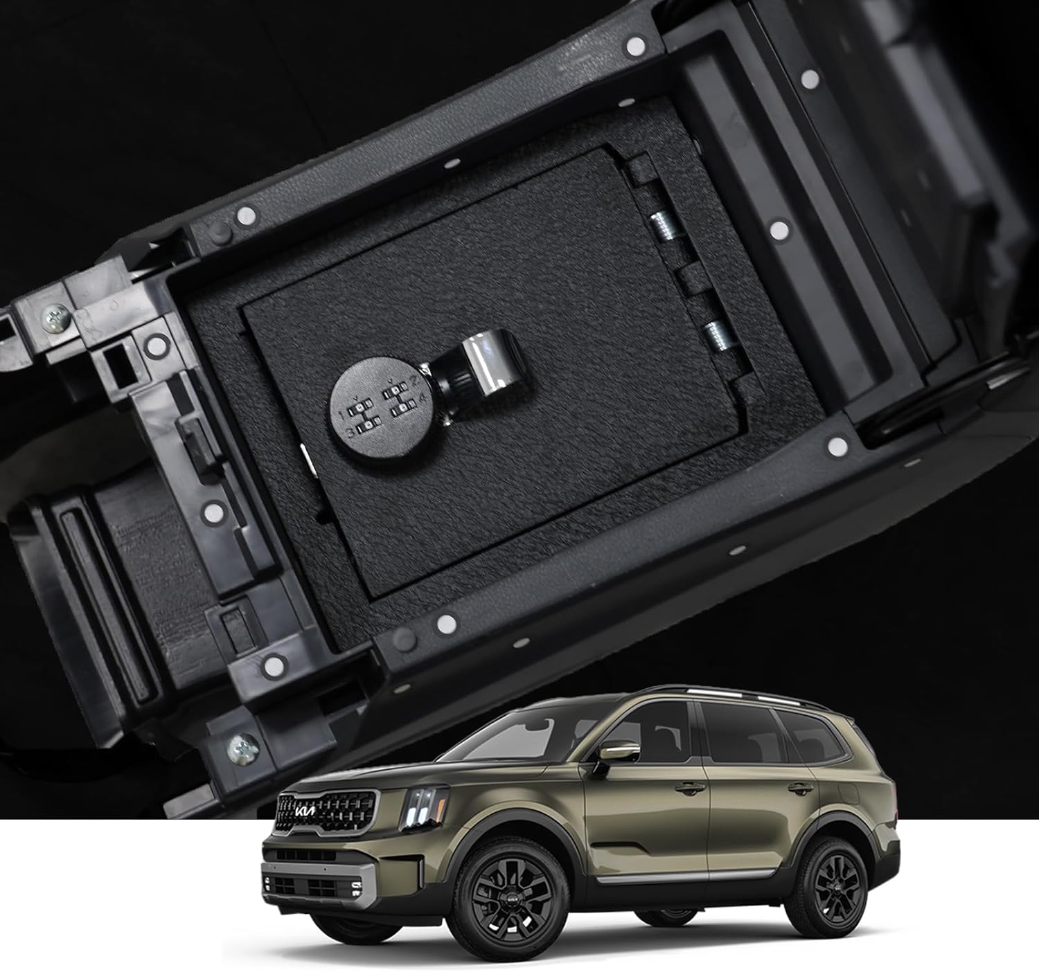 JIKE Center Console Gun Safe Console Gun Vault Compatible