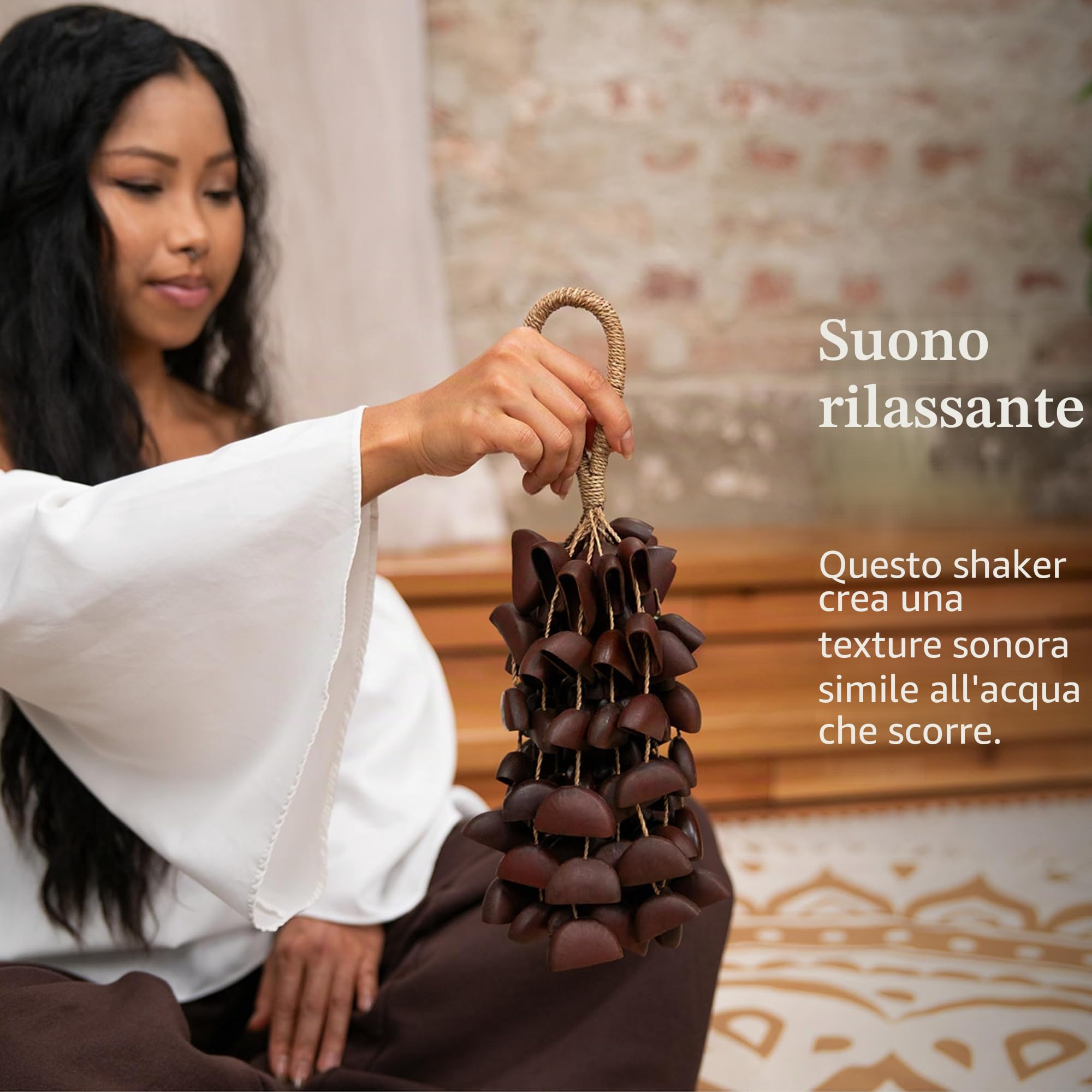 Shaker di semi per meditazione calmante, ASMR, guarigione del suono e yoga