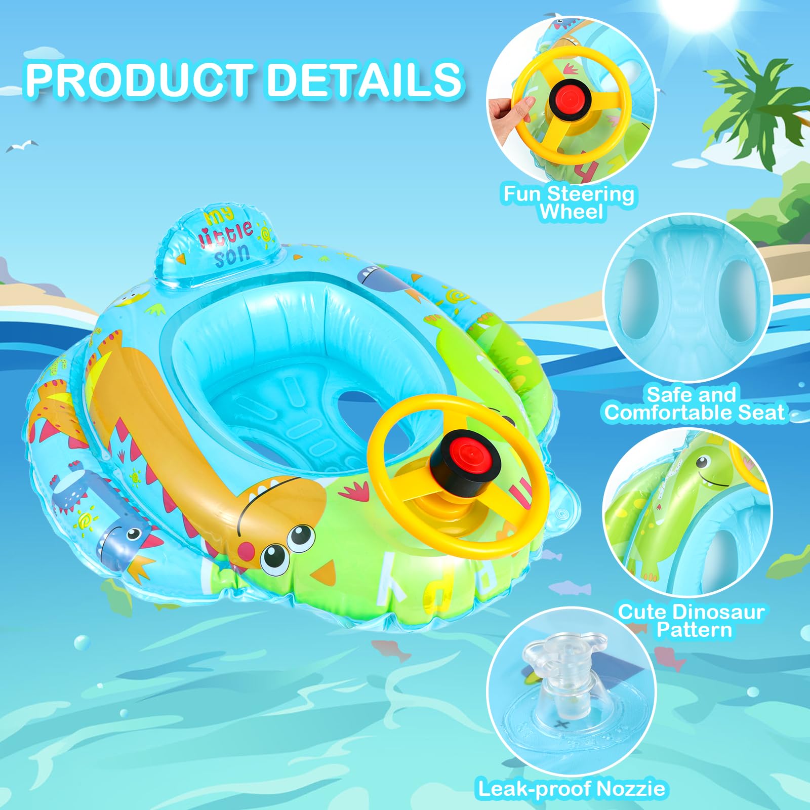 Baby Swimming Ring Dinosaurs - Image 2