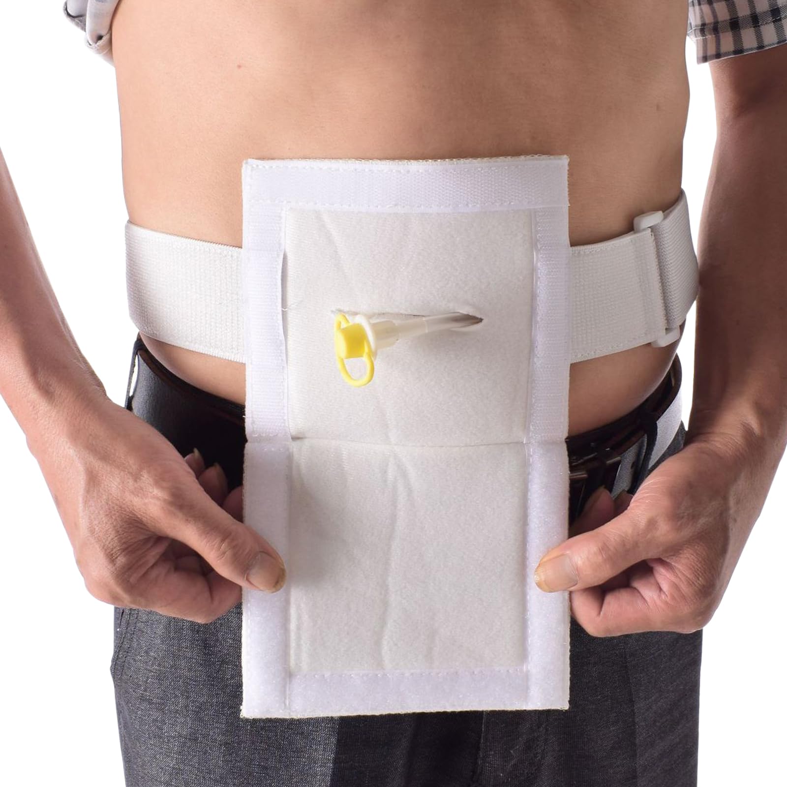 Ceinture de support de tube G pour dialyse péritonéale, ceinture abdominale de dialyse PD, coussinets de gastrostomie, conçus pour sécuriser différents types de tubes d'alimentation (tube PEG, tube G,