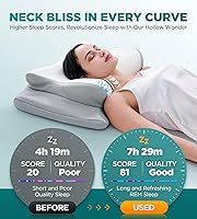 Vista 2 de Almohada Cervical para el Cuello para Alivio del Dolor, Almohada de Espuma Viscoelástica Refrescante para Personas que Duermen de Lado, Espalda