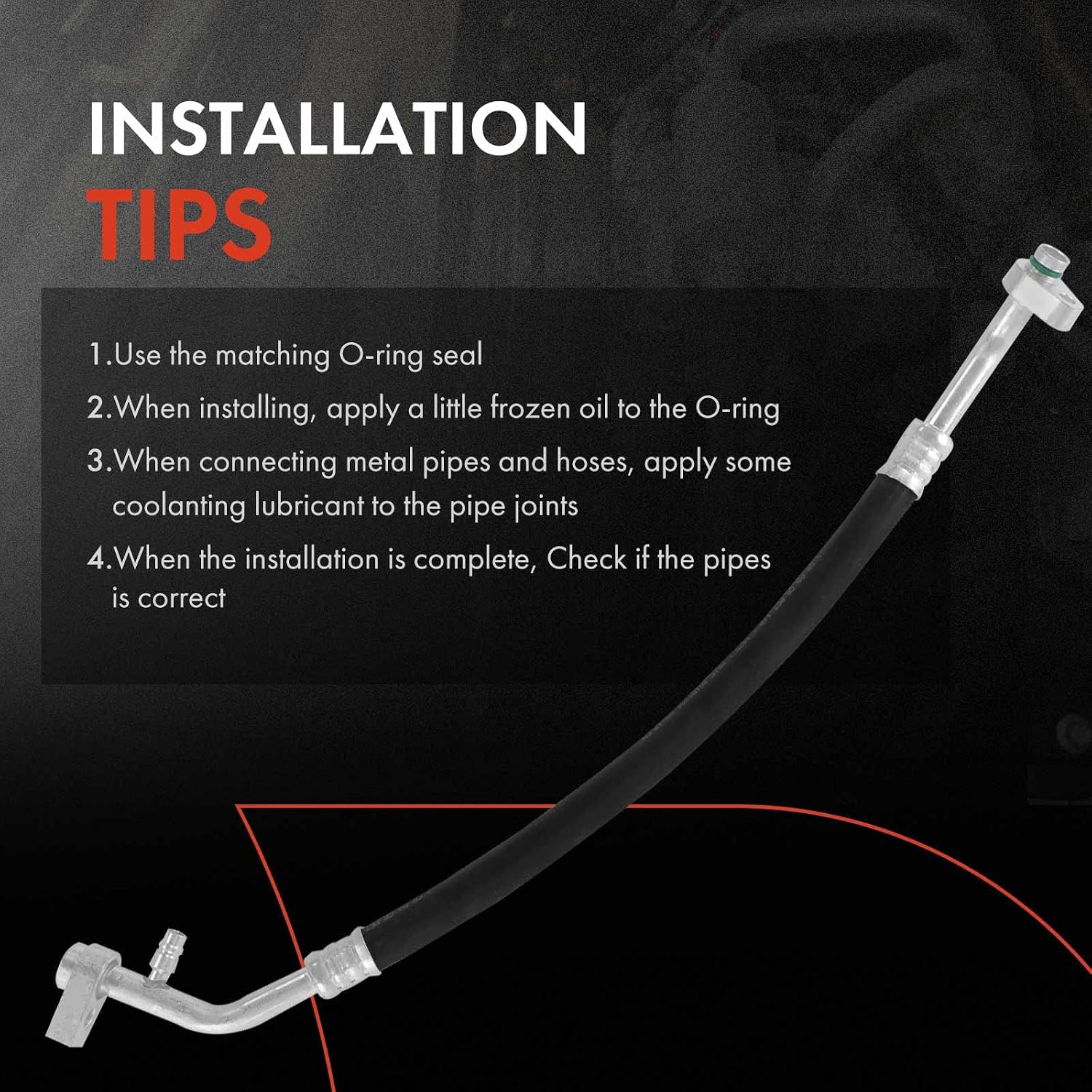 A-Premium A/C Suction Line Hose Assembly Compatible with Ford Mustang 2015-2017 5.0L, Mustang 2015-2020 5.2L, Compressor to Evap