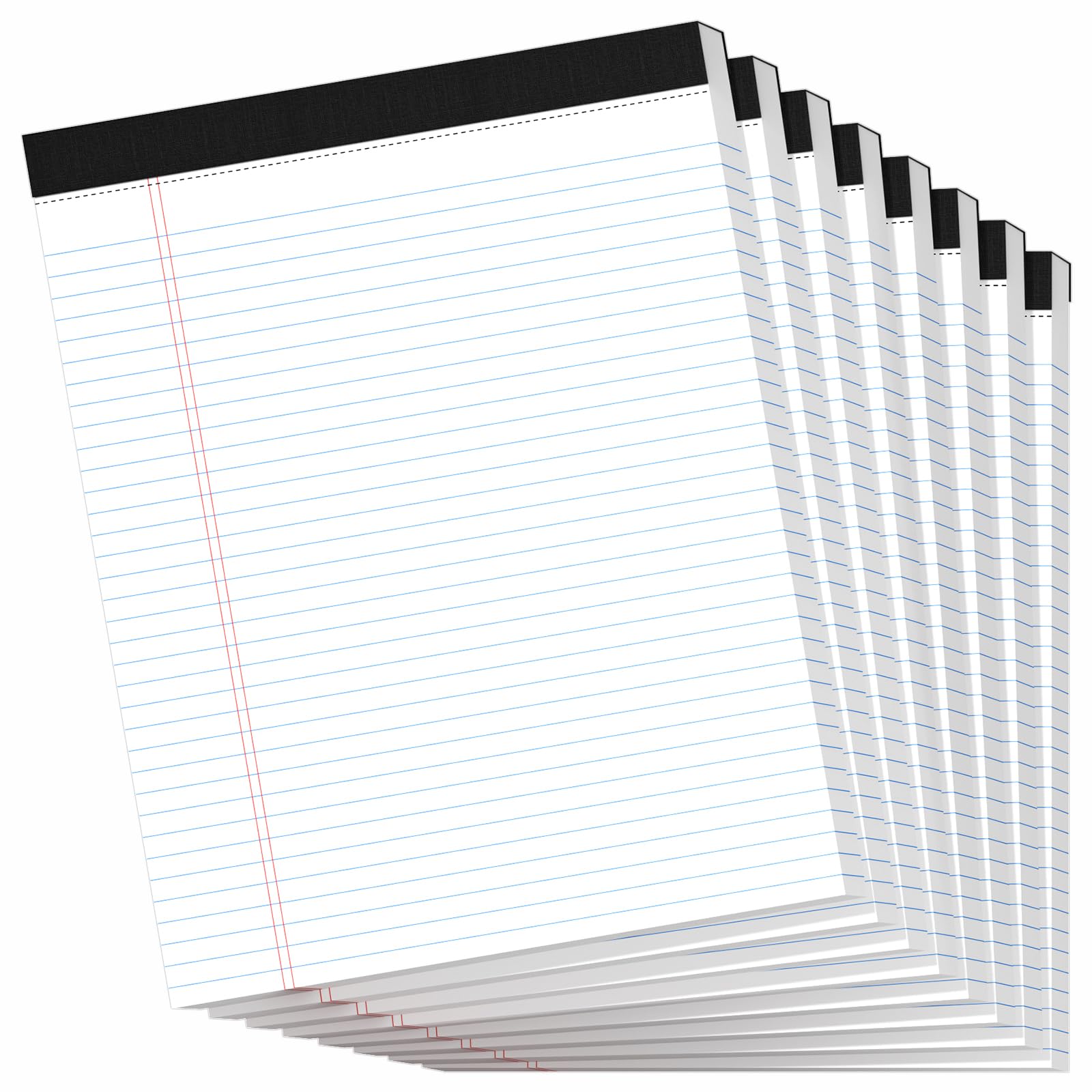 8 Pack Legal Pads 8 5 x 11 Wide Ruled Writing Notepads 50 Sheets Pad Perforated Pages 400
