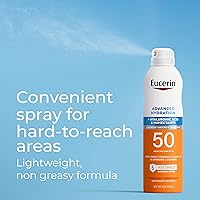 Vista 4 de Eucerin Advanced Hydration SPF 50 Sunscreen Spray, Lightweight Spray Sunscreen with Hyaluronic Acid and Humectants, Hypoallergenic, Fragrance and