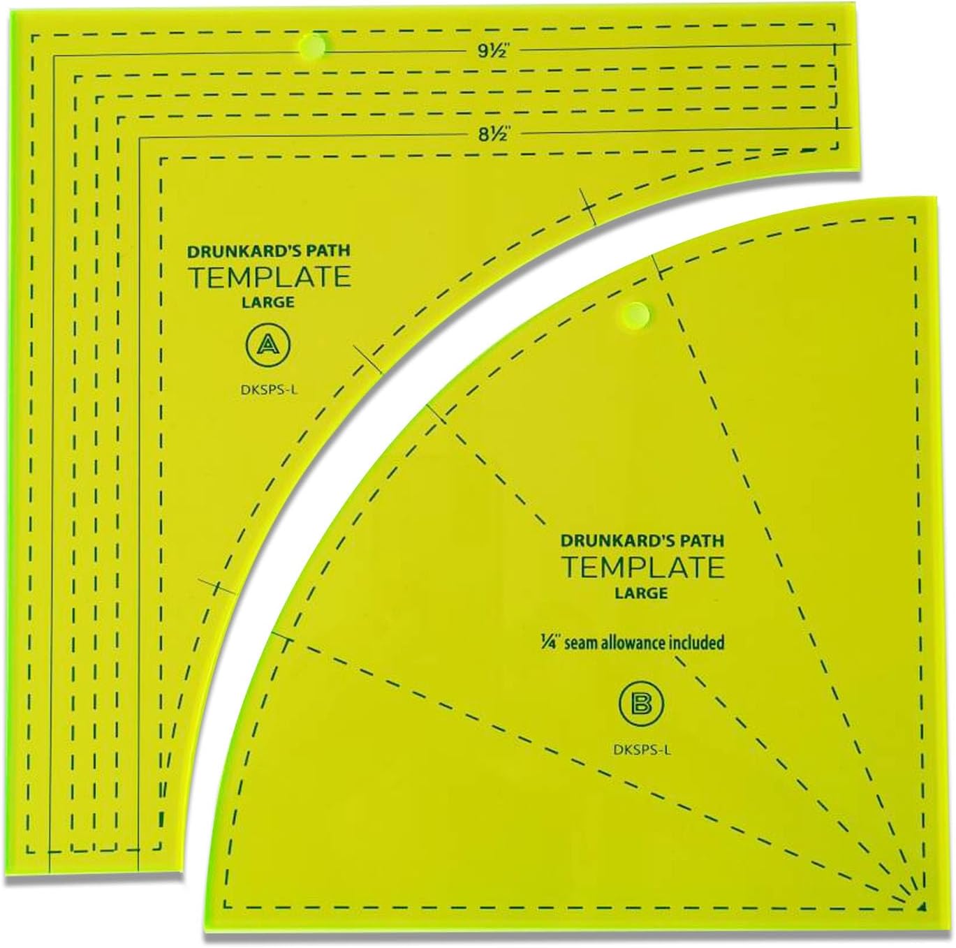 Drunkards Path Quilting Templates, Large Curved Acrylic Tools for Cutting Circle Patterns and Layer Cakes