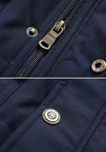 Miniatura 6 de VtuAOL Men's Outerwear Vest for Men Winter Puffer Vests Fleece Lined Outdoor Warm Sleeveless Jackets