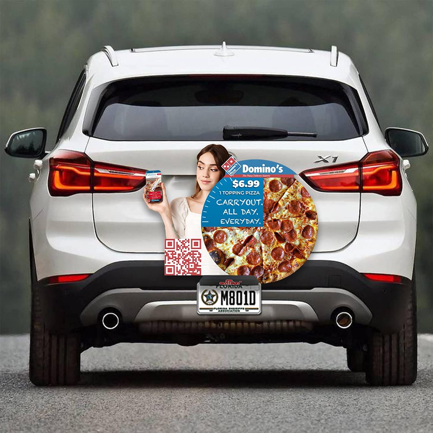 Lighted Custom 3D Business Sign / Better Than a Magnet for The Back (The Most Visible) of Your Vehicle. Lit for Night use. Advertise Your Business on Your car! (29.5" x 29.5")