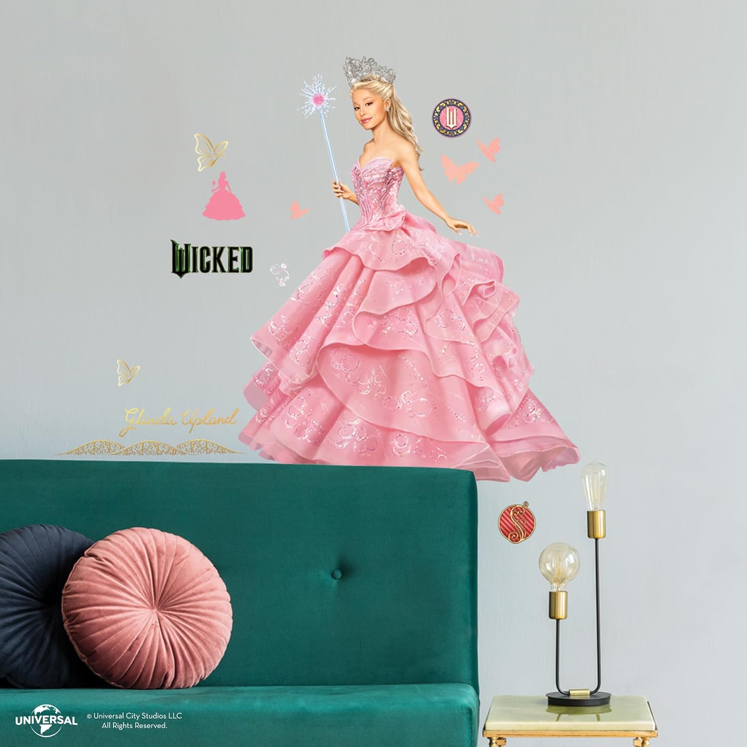 RoomMates Wicked Glinda Pink Wall Decals, RMK5571GM