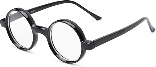 Readers Readers.com Gafas de lectura: The Harry, Plastic Round Style para Hombre y Mujer - Negro, 2.25