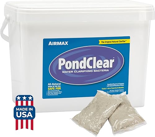 Airmax PondClear Packets, tratamiento clarificador de bacterias beneficiosas y enzimas con Ecoboost PRx, Clear & Clean Pond & Lake Water, seguro disponible en Yaxa Mexico