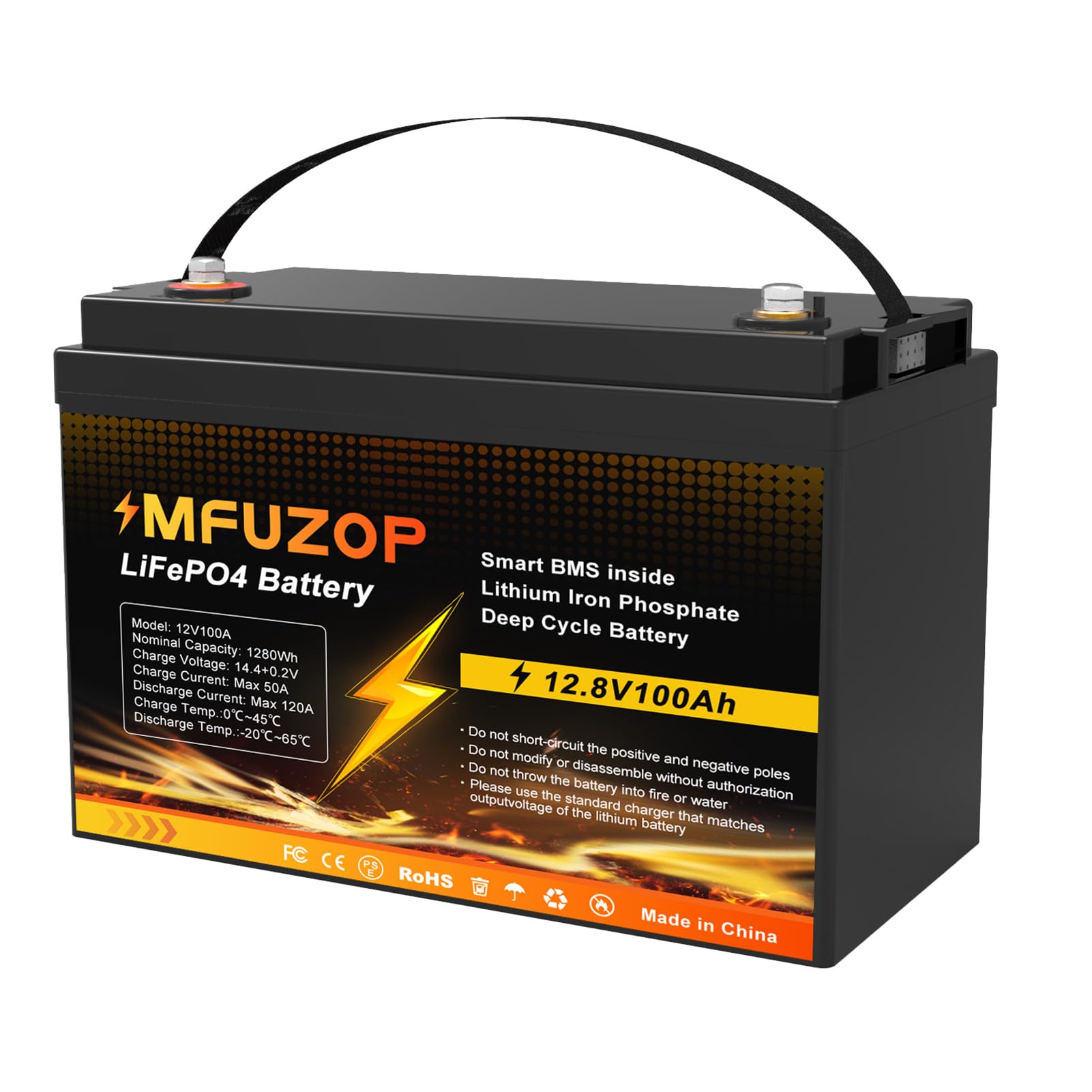 MFUZOP 12v 100ah リン酸鉄リチウムイオンバッテリー 【公式通販】