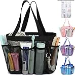 Mesh Shower Caddy Portable for College Dorm Room Essentials, 8-Pocket Large Shower Basket Tote Bag with 2 Handles for Toiletry, Bathroom, Beach, Camp, Gym