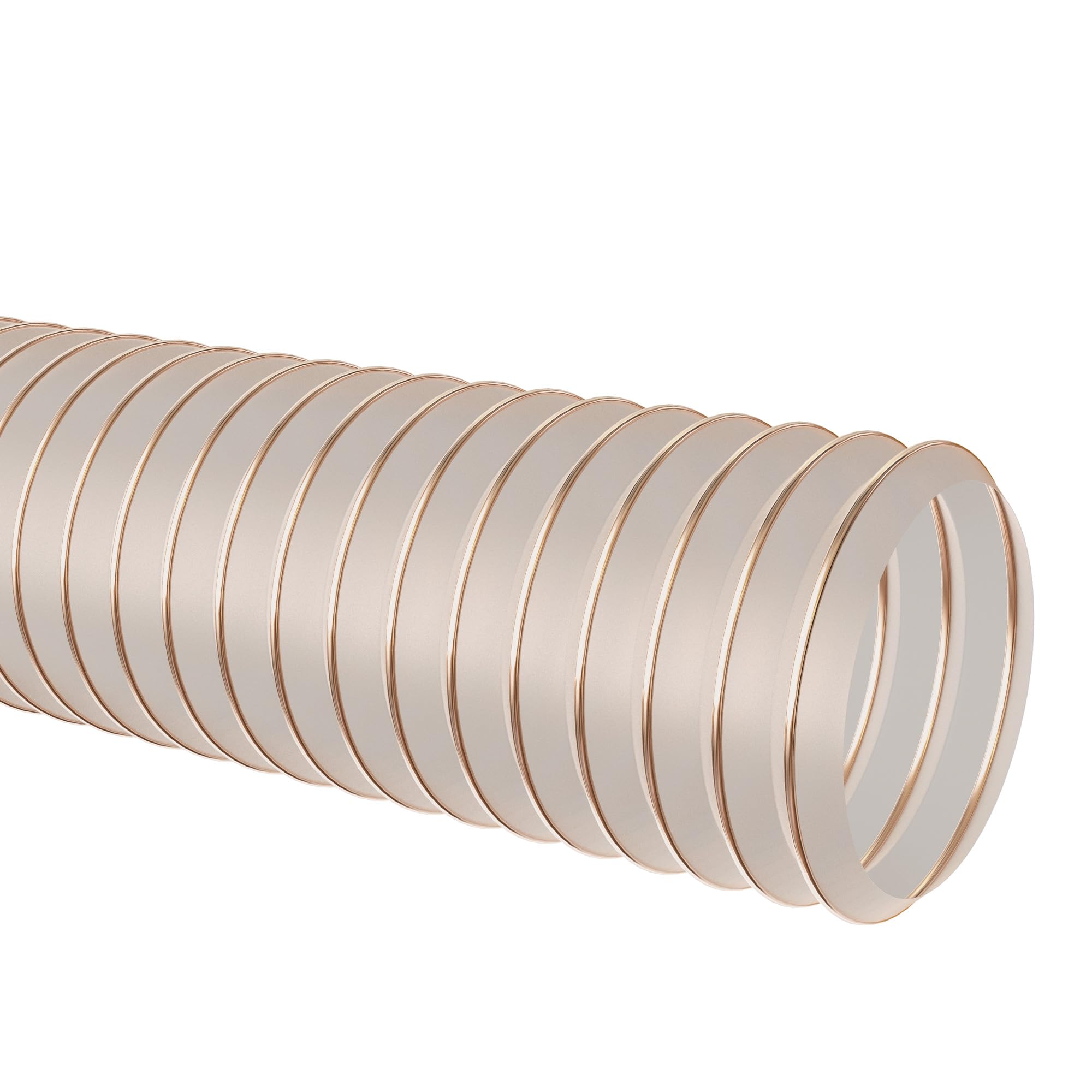 Absaugschlauch 0,4 mm transparent Spiralschlauch schwer entflammbar Stahldrahteinlage Flexschlauch Made in Germany 150 mm 5 m