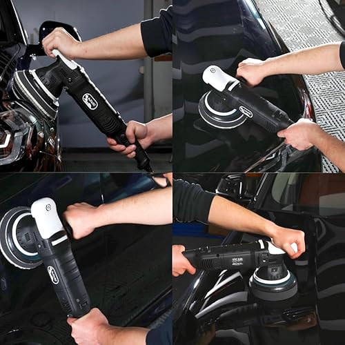 Miniatura 7 de Pulidora de búfer para automóvil, pulidora de doble acción de 6 pulgadas para detalles de automóviles, pulidora orbital aleatoria de 0.591 in con 6