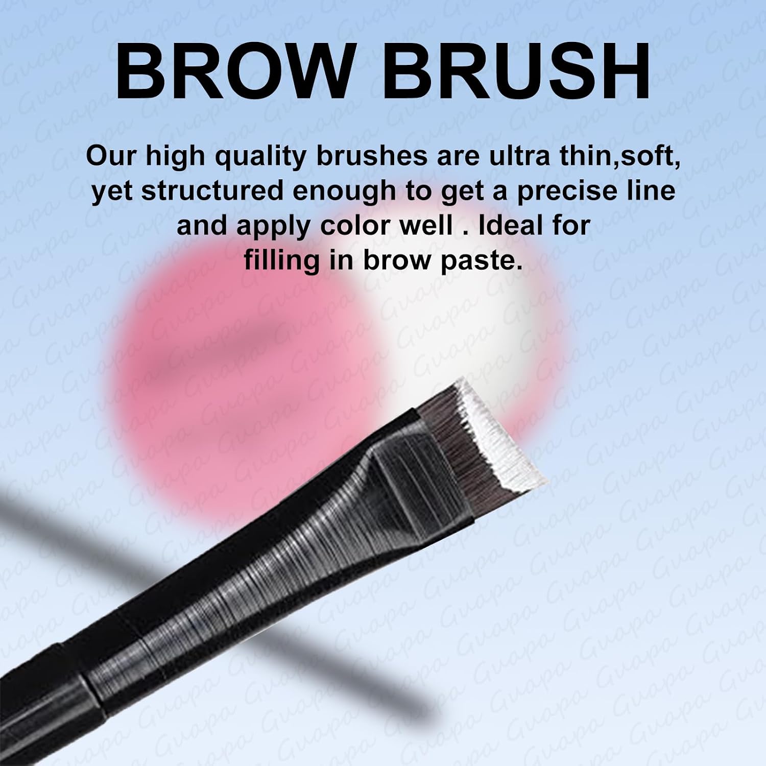 20g White Brow Mapping Paste， Brow Contour Paste Brow Lip Shape Position Tool, 2pcs Eyebrow Brush Kit, Mapping Tool for Sketching Contouring the Eyebrow and Lip (Pink Tin Kit)