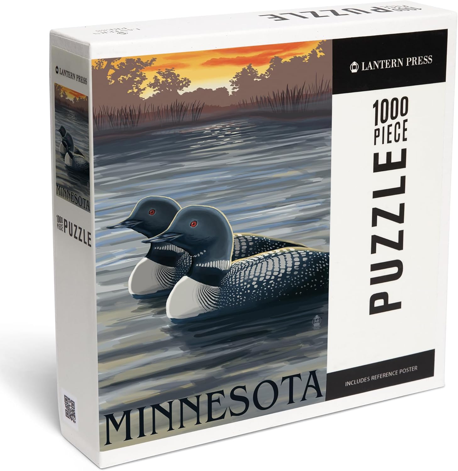 Lantern Press Minnesota Loons 1000 Piece Jigsaw Puzzle for Adults, Made in USA with Reference Poster