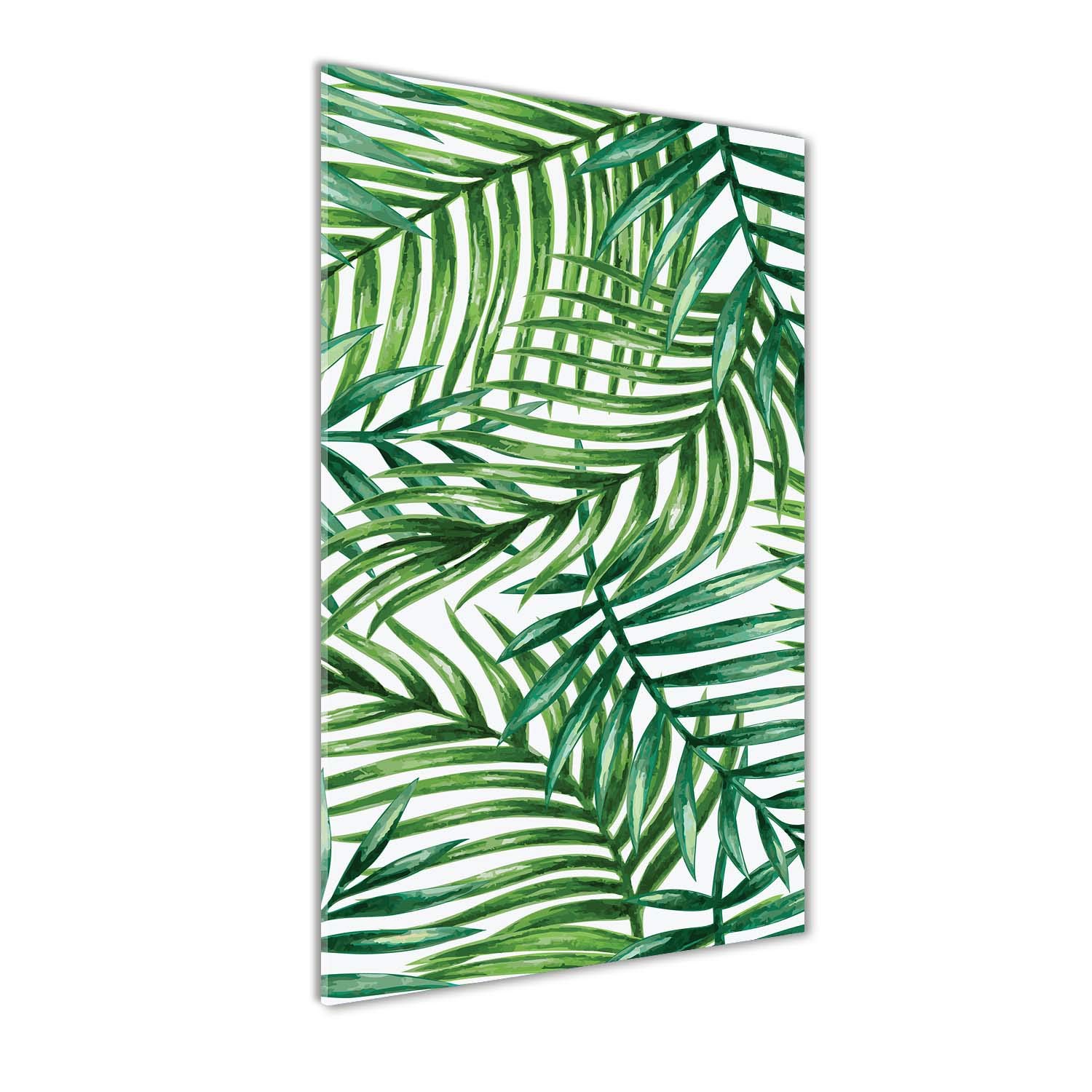 Tableau de verre trempé 70x140cm haut de gamme motif feuilles de palmier