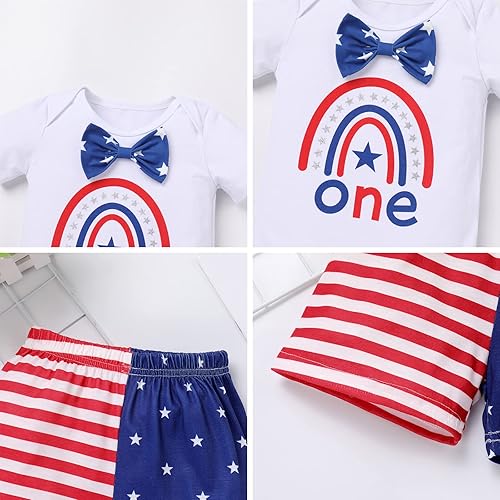 Miniatura 10 de IBTOM CASTLE Baby Boy - Traje de conejo de Pascua para bebé niño  My First ST Patricks Day Outfit con tirantes para fiesta de fotos