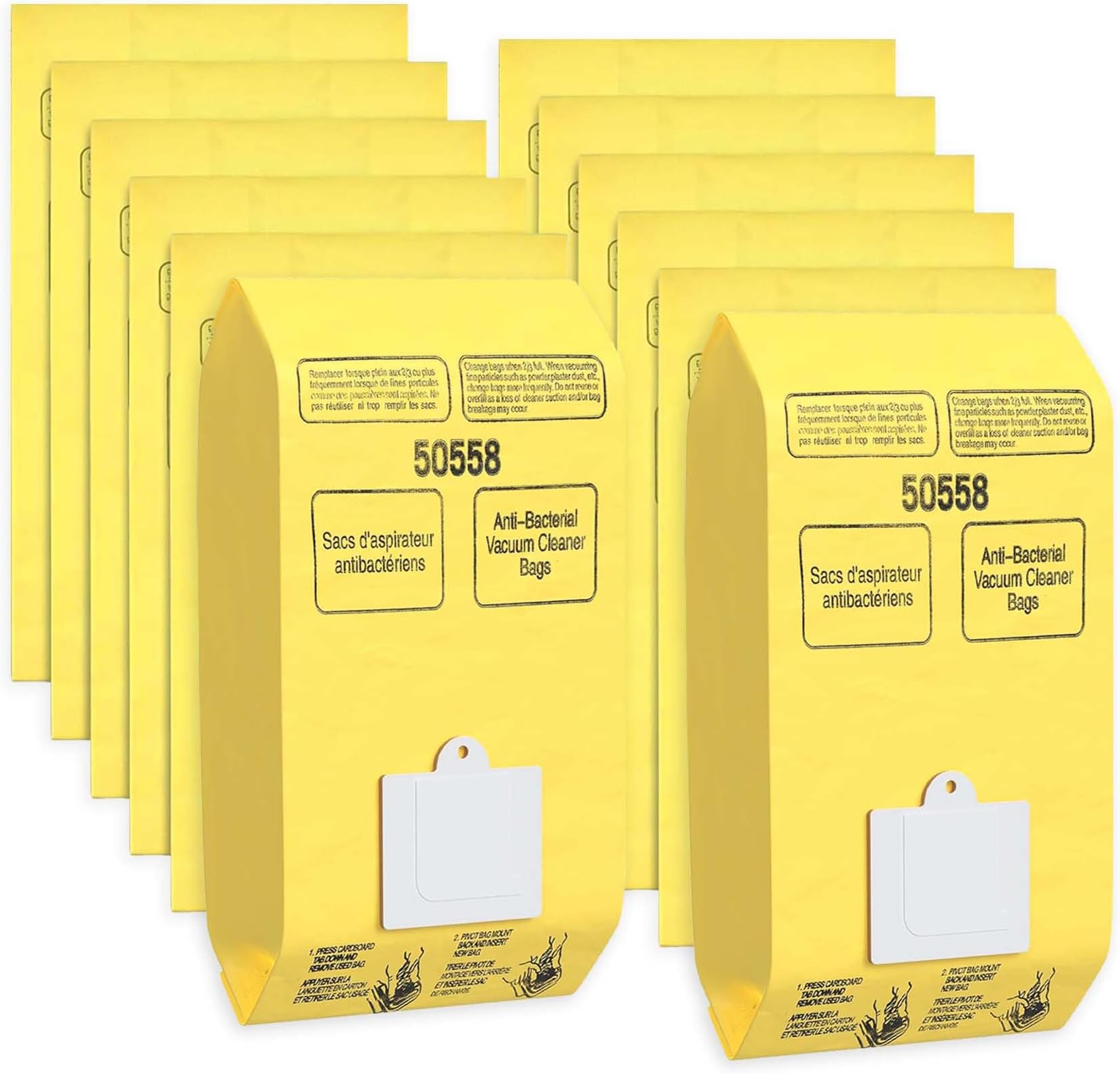 Cleangela 12PACK 50558 Canister Vacuum Bags Replacement