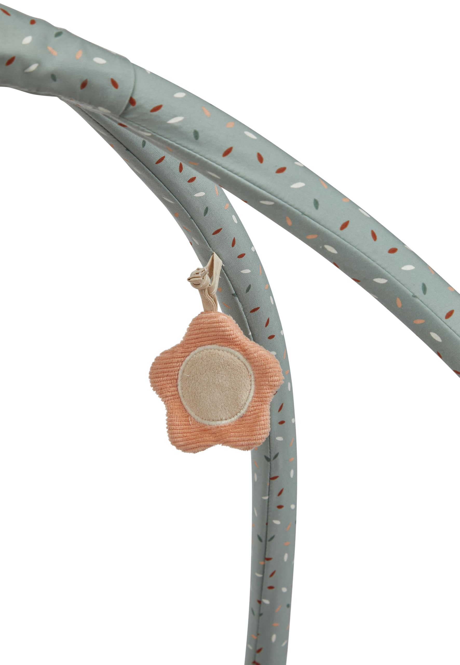Sterntaler Spielbogen Katze Lilly - Spielbogen aus weichem Flausch und bedrucktem Baumwoll Mischgewebe - Baby Spieldecke mit Bogen und Spielfiguren zum Abnehmen - Baby Spielzeug, steingrün