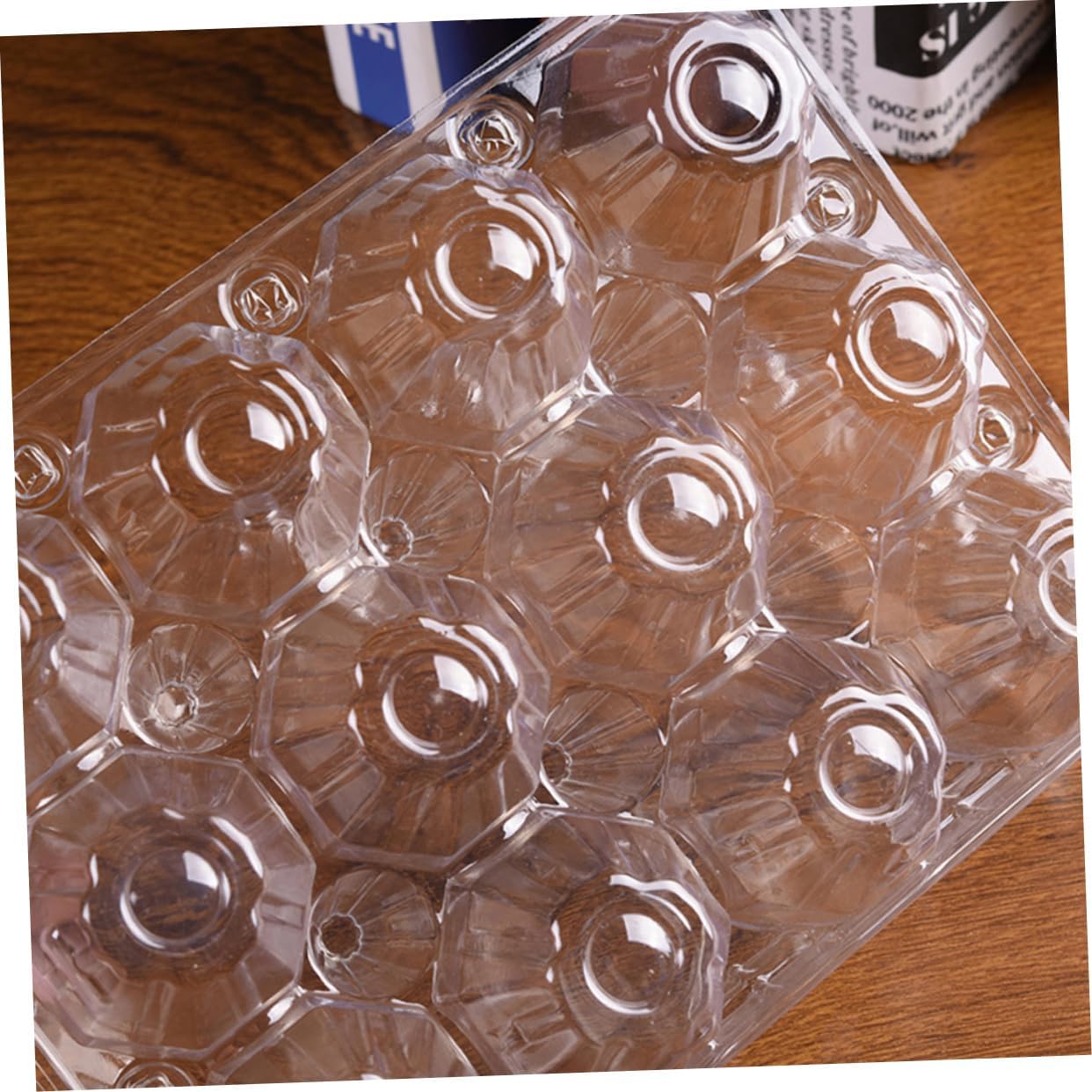 20pcs 12 Egg Carrier Portable Egg Carriage Refrigerator Egg Holder Egg Tray for Refrigerator Clear Container Egg Tray for Fridge Egg Holder 12 Stuffed Eggs Thicken Bottom Bracket (As Shown Size 2)