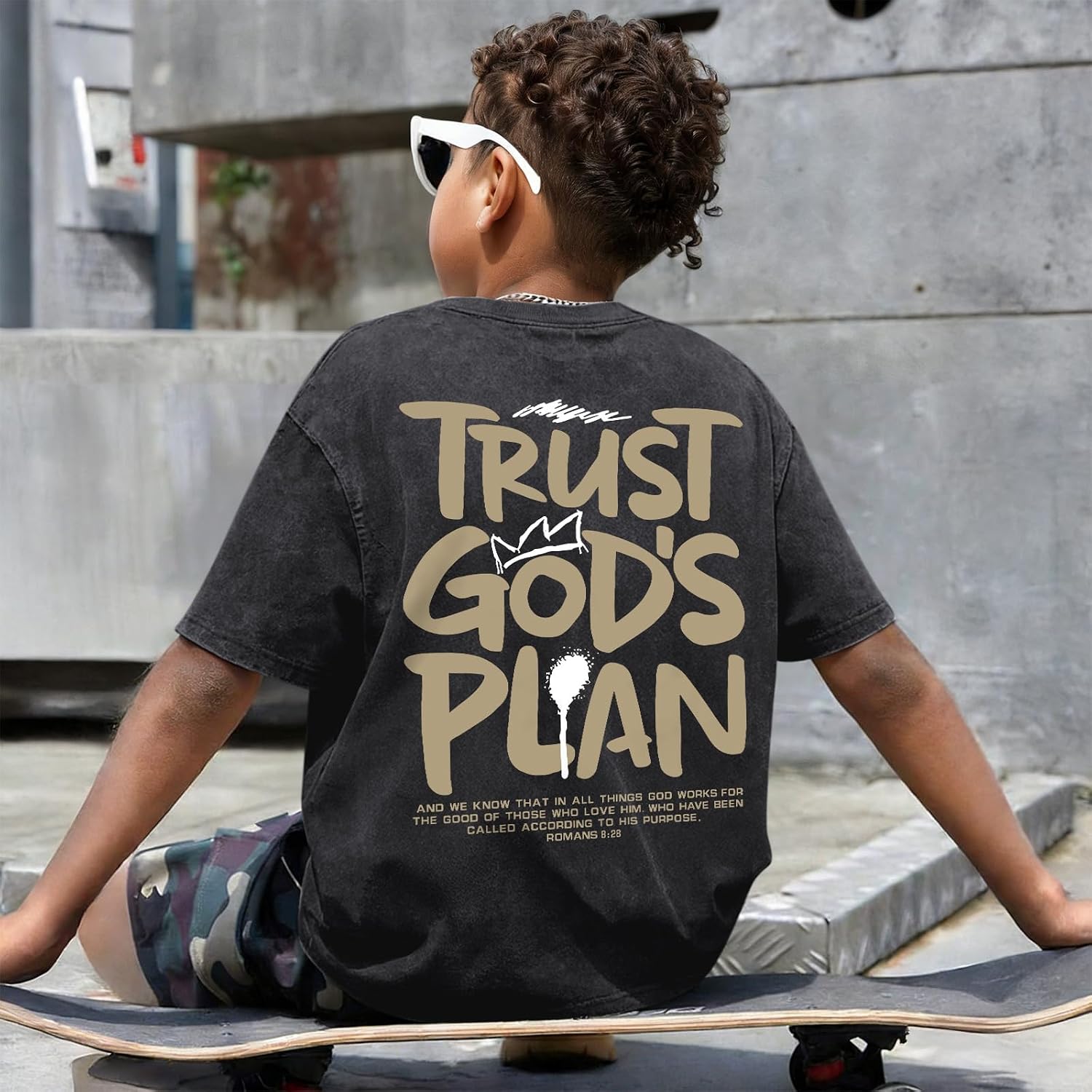 Christian Shirts for Boys Jesus Faith Shirt Kids God Religious Tshirt Bible Verse Tee Graphic Tees Acid Wash Tshirts