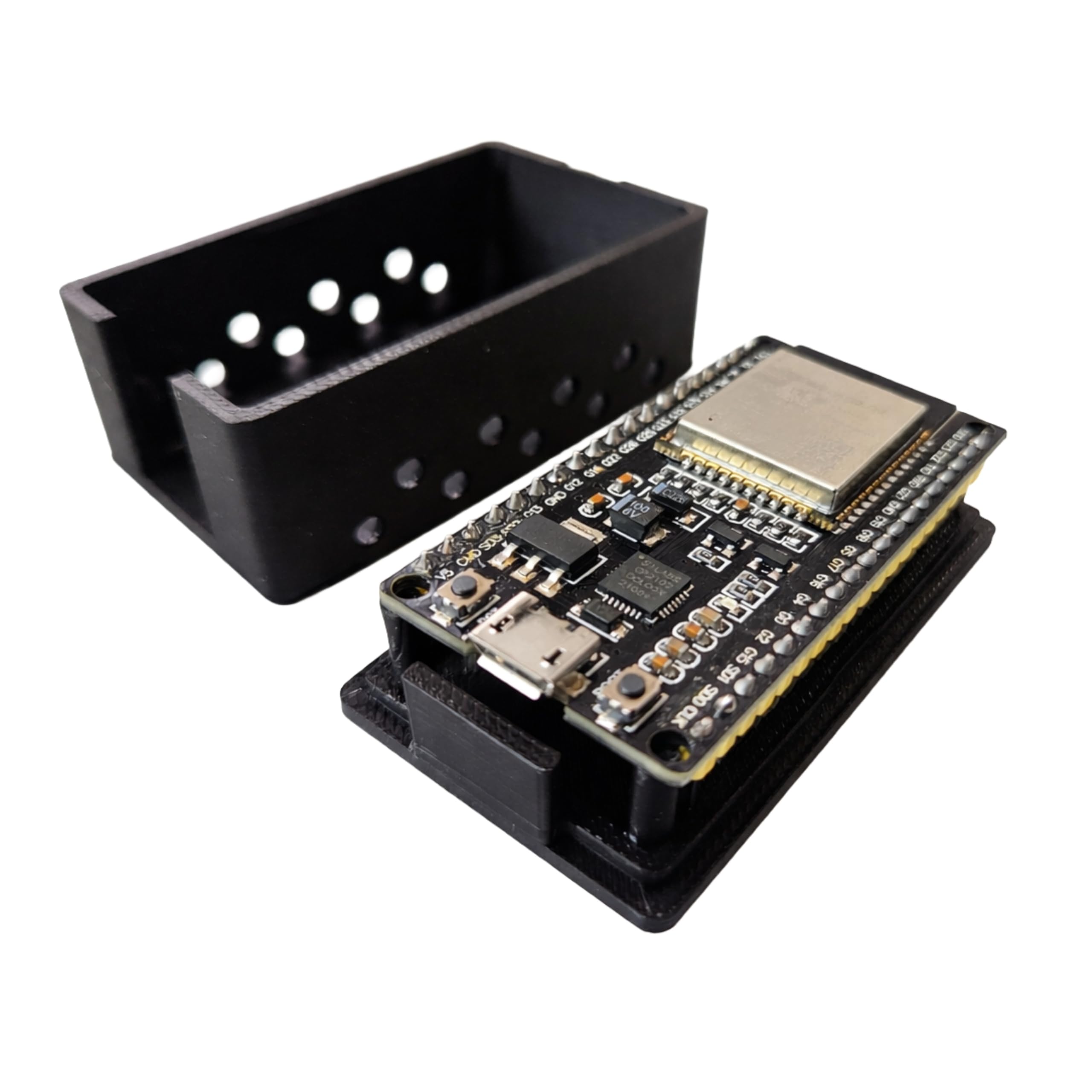 ESP Wroom 32 38 Pin Case Enclosure – 3D Printed Protective Housing for ESP32 Development Board, Durable Modular Shell for Electronics Projects & IoT Applications (Electronics not included)-image-48